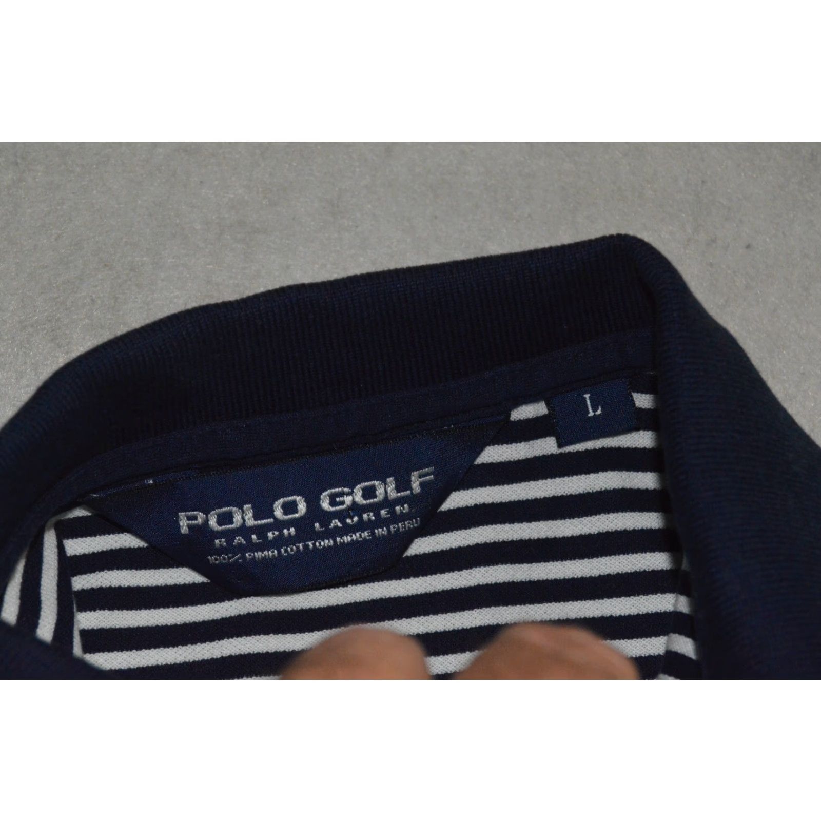 Polo Ralph Lauren VINTAGE Polo Ralph Lauren Polo Shirt Stipe L Cotton Size US L / EU 52-54 / 3 - 3 Thumbnail