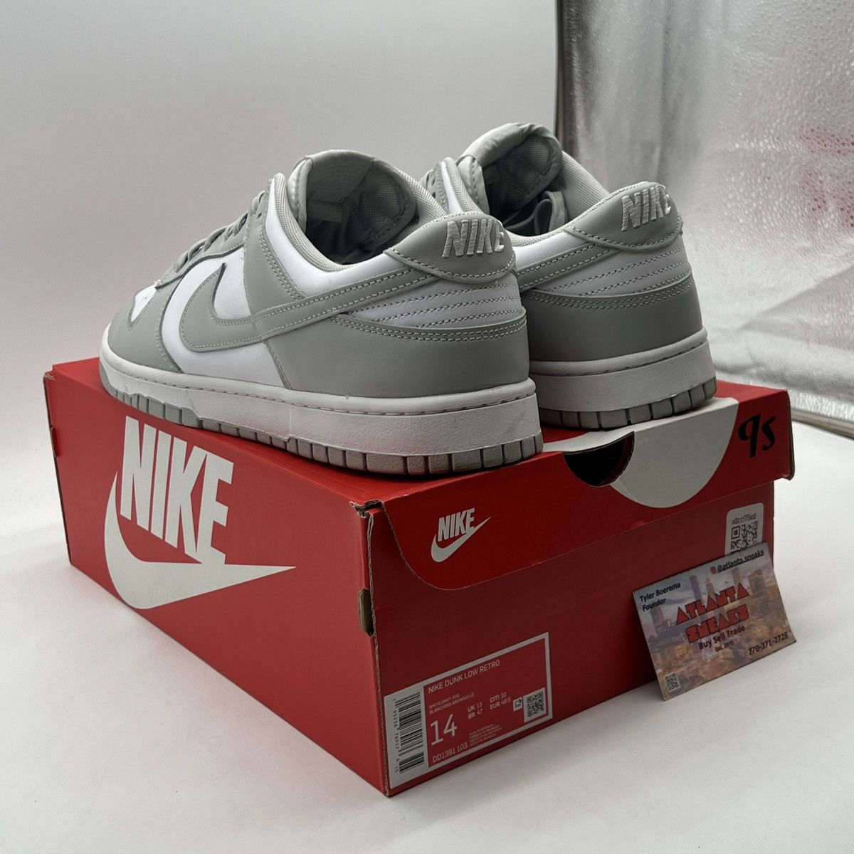 Nike Nike dunk low grey fog Size US 14 / EU 47 - 4 Thumbnail