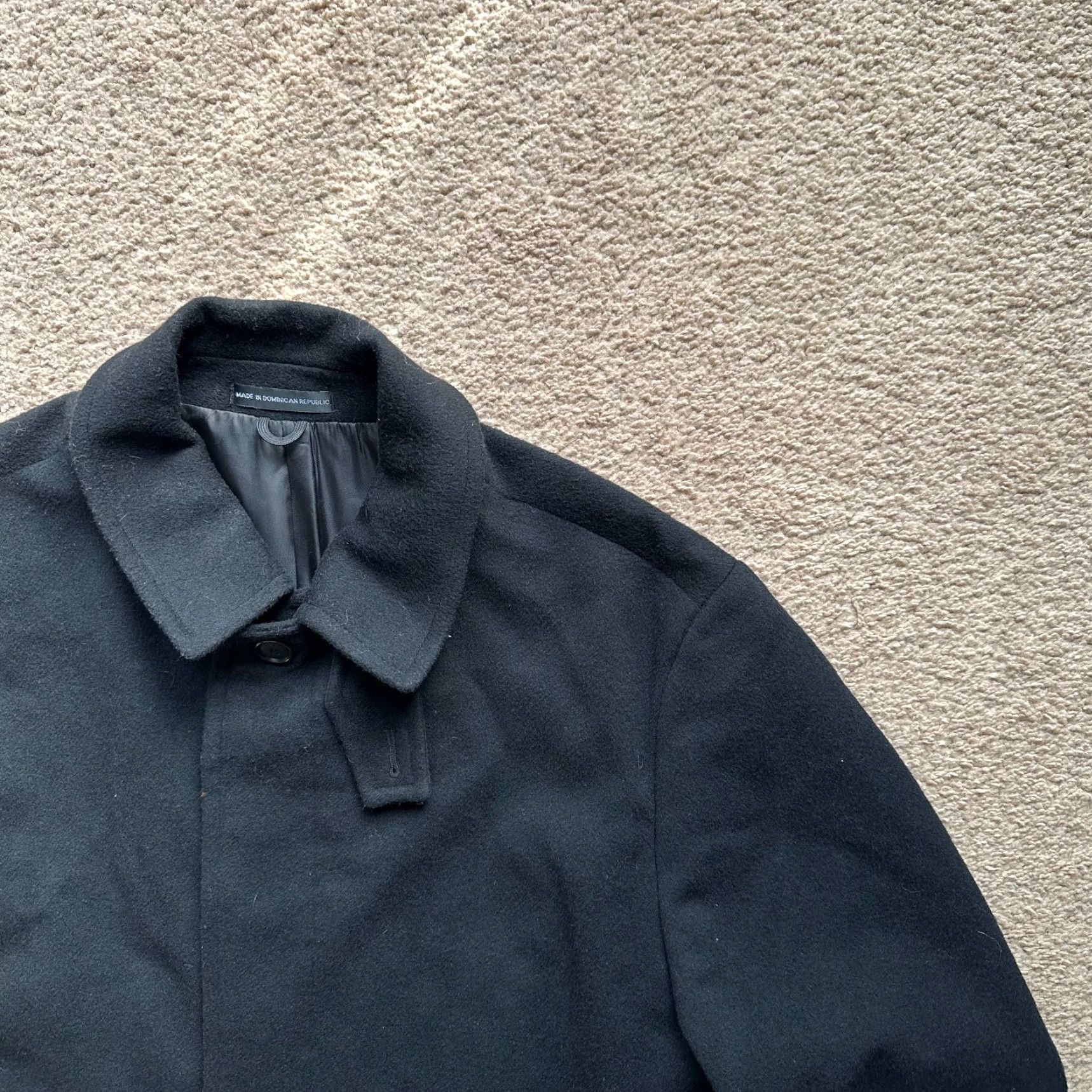 CLOSED Mens Wool Coat 42 Regular Button Close Black Point Collar Pockets Jacket Size US XS / EU 42 / 0 - 5 Thumbnail