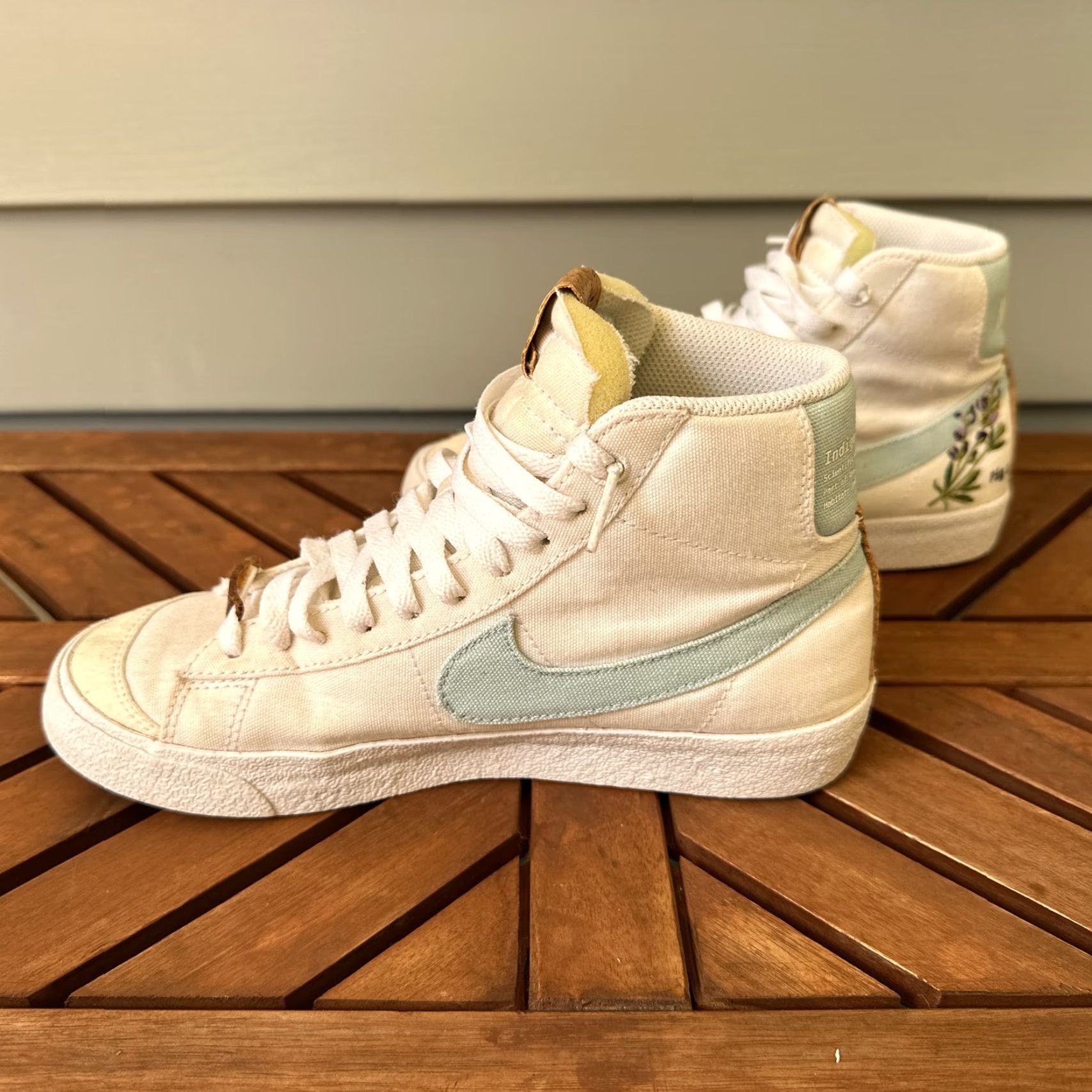 Nike Nike Blazer Mid 77 Shoes Womens Size 6.5 Indigo Cork Floral DC9265-100 Size M / US 6-8 / IT 42-44 - 3 Thumbnail