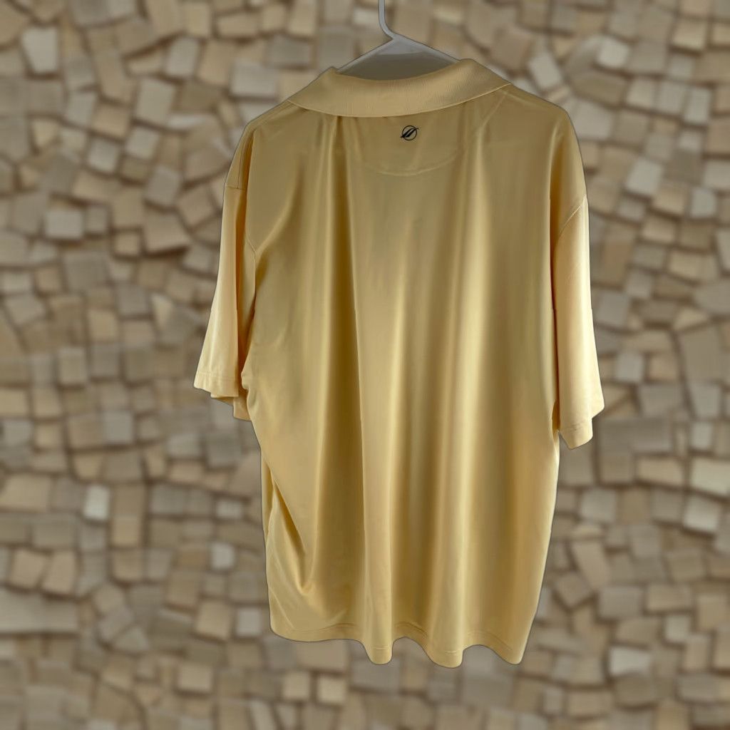 Vintage Glen Echo Golf Polo Shirt Men's XL Brown Yellow Short Sleeve 1/4 Button Up Polo Size US XL / EU 56 / 4 - 1 Thumbnail