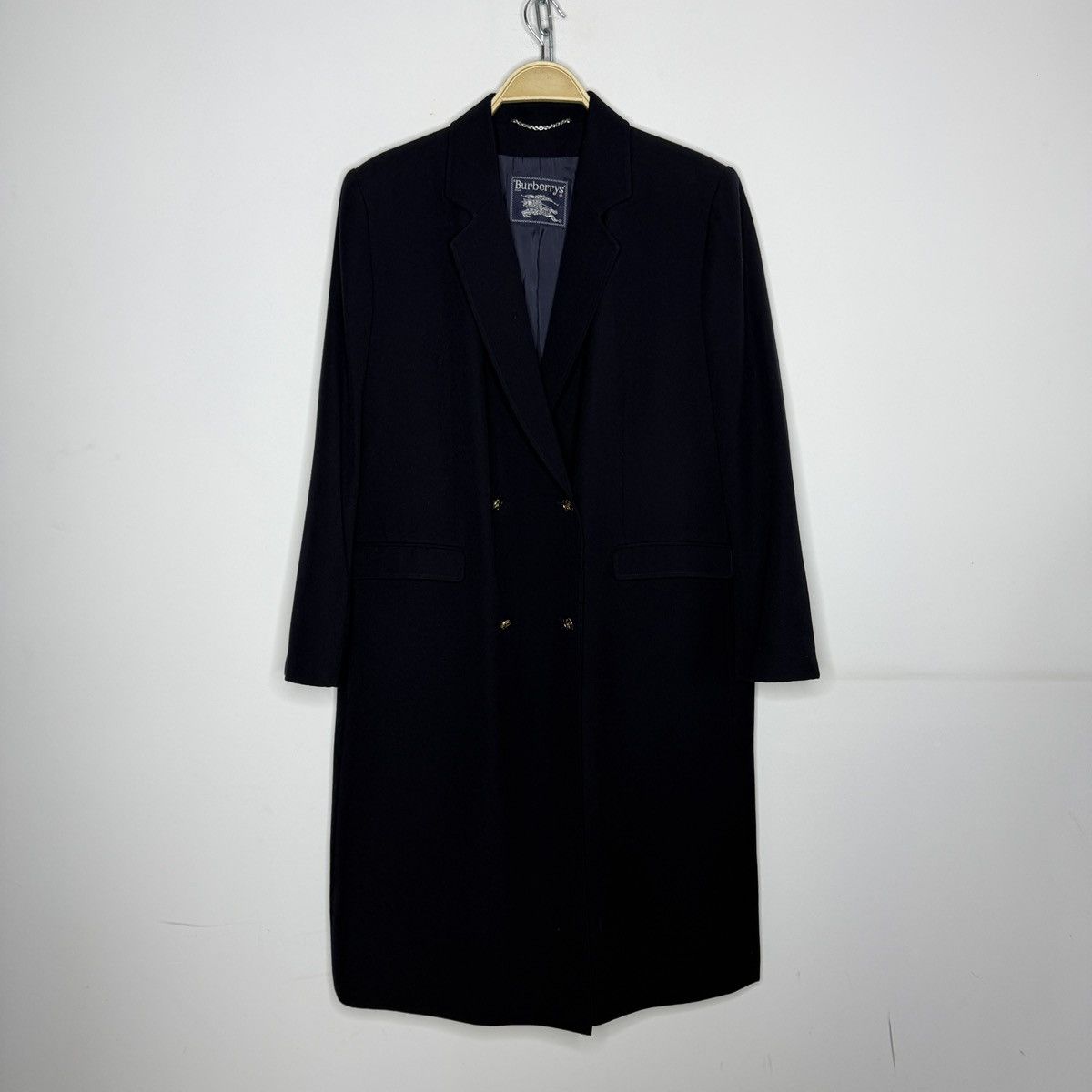 Burberry BURBERRY Jacket Coat Double Breasted Wool Navy Golden Button Size US M / EU 48-50 / 2 - 1 Thumbnail