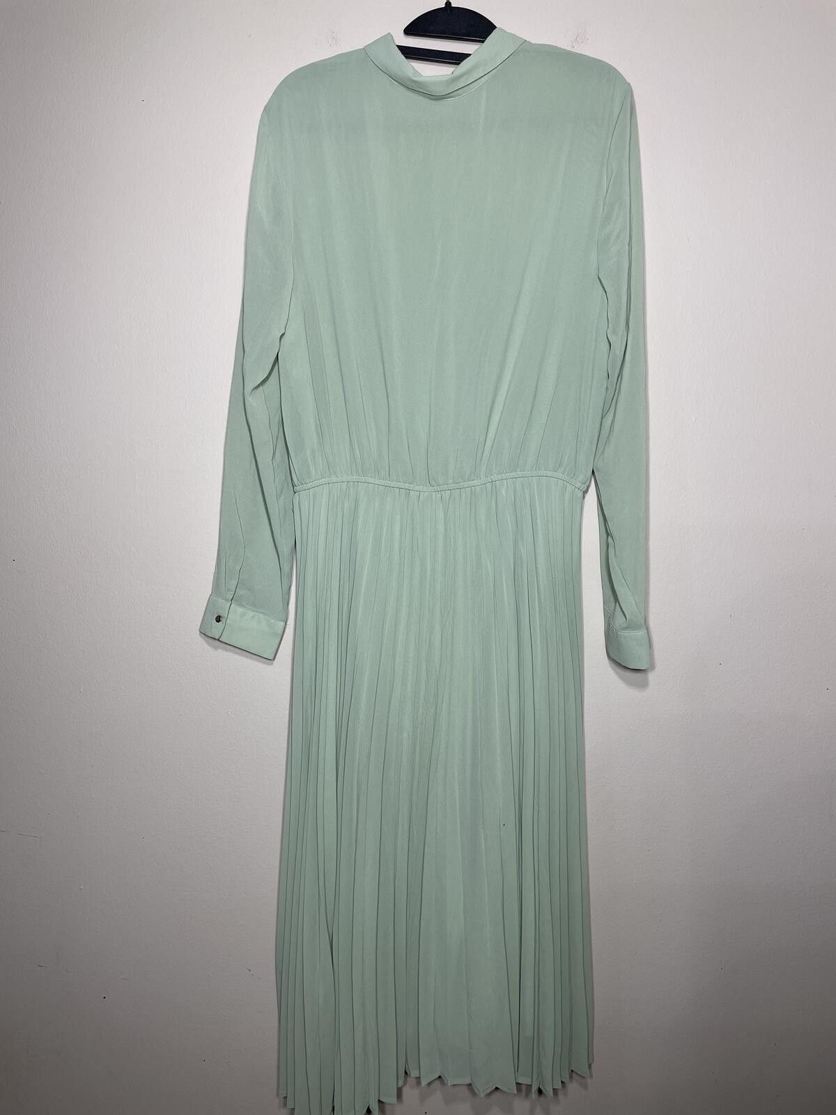 Other Dreamy Mint Pleated Maxi Dress Office Quiet Lux Sz XL Y2K Size XL / US 12-14 / IT 48-50 - 5 Thumbnail