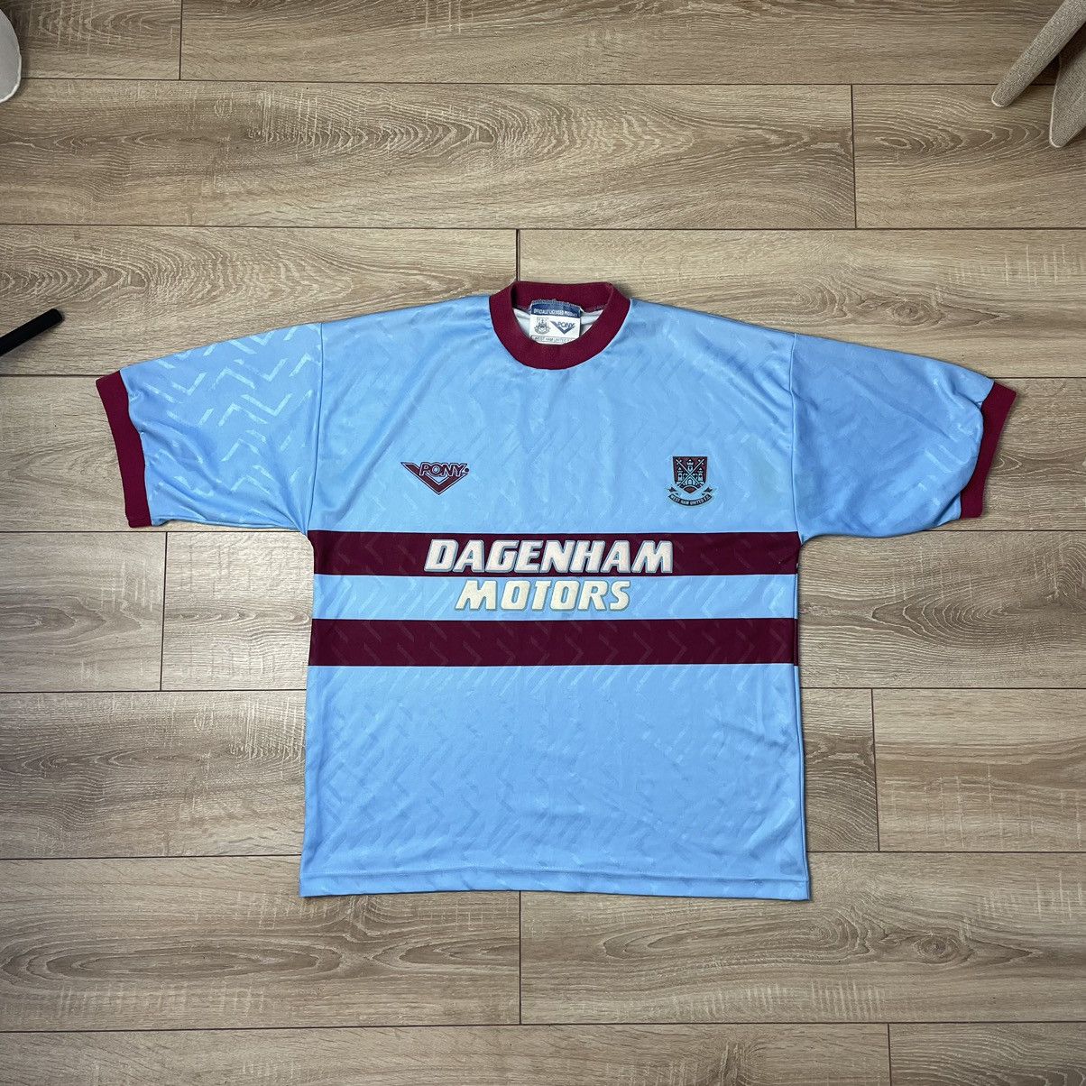 PONY WEST HAM UNITED 1993/1995 AWAY FOOTBALL SHIRT PONY JERSEY Size US XXL / EU 58 / 5 - 1 Thumbnail