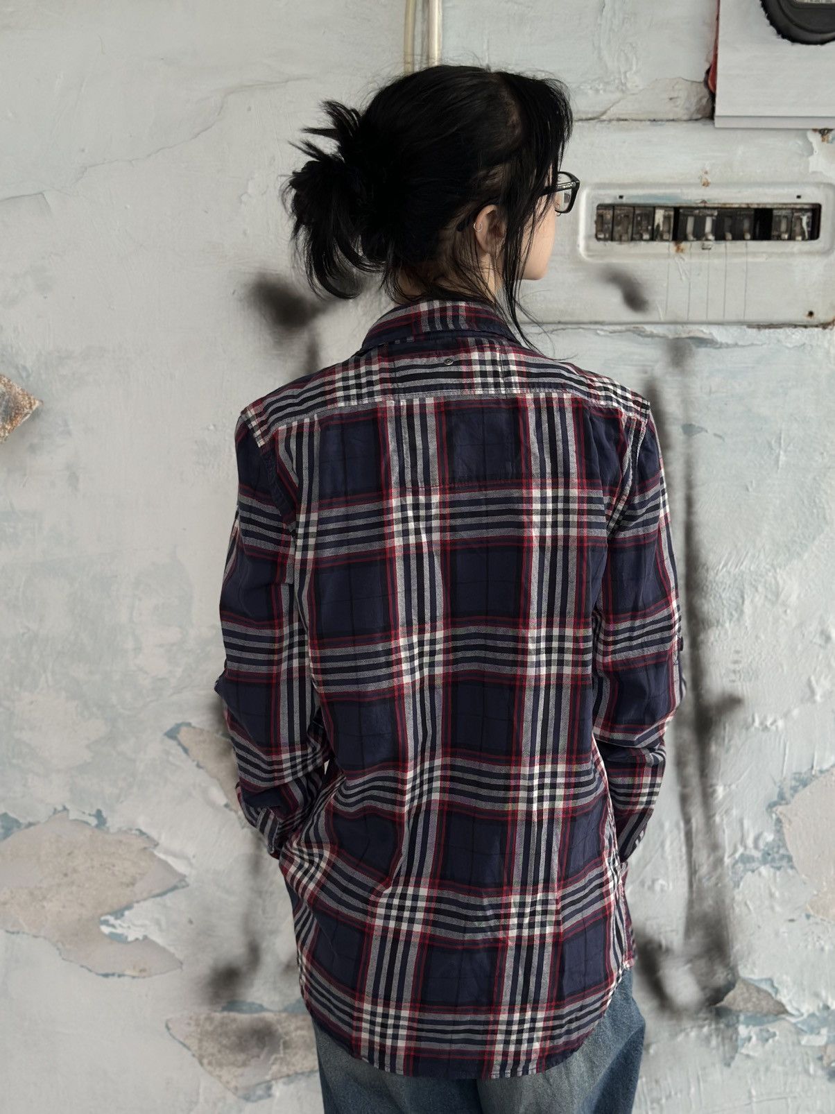 Superdry VTG Checked Shirt Super-dry Size M Dark Blue Y2K 00s USA Size US M / EU 48-50 / 2 - 6 Thumbnail