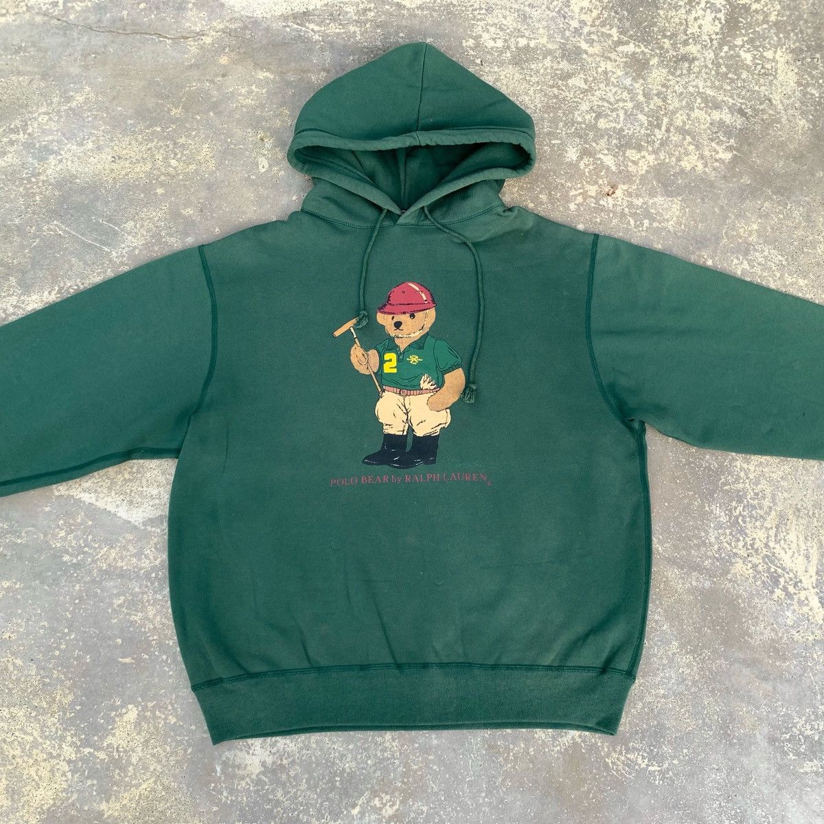 Polo Ralph Lauren Vintage 90s Polo Bear Ralph Lauren Hoodie Size US L / EU 52-54 / 3 - 3 Thumbnail