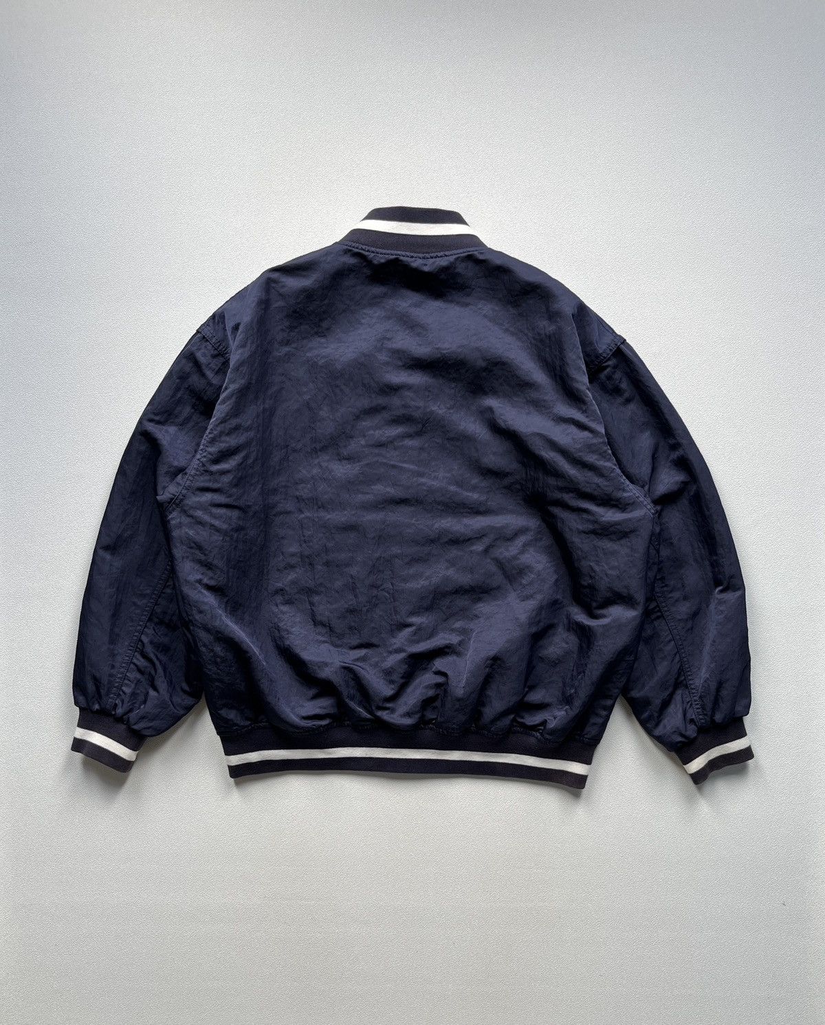 Beams Plus Beams Nylon Satin Award Jacket Navy Size US L / EU 52-54 / 3 - 2 Thumbnail