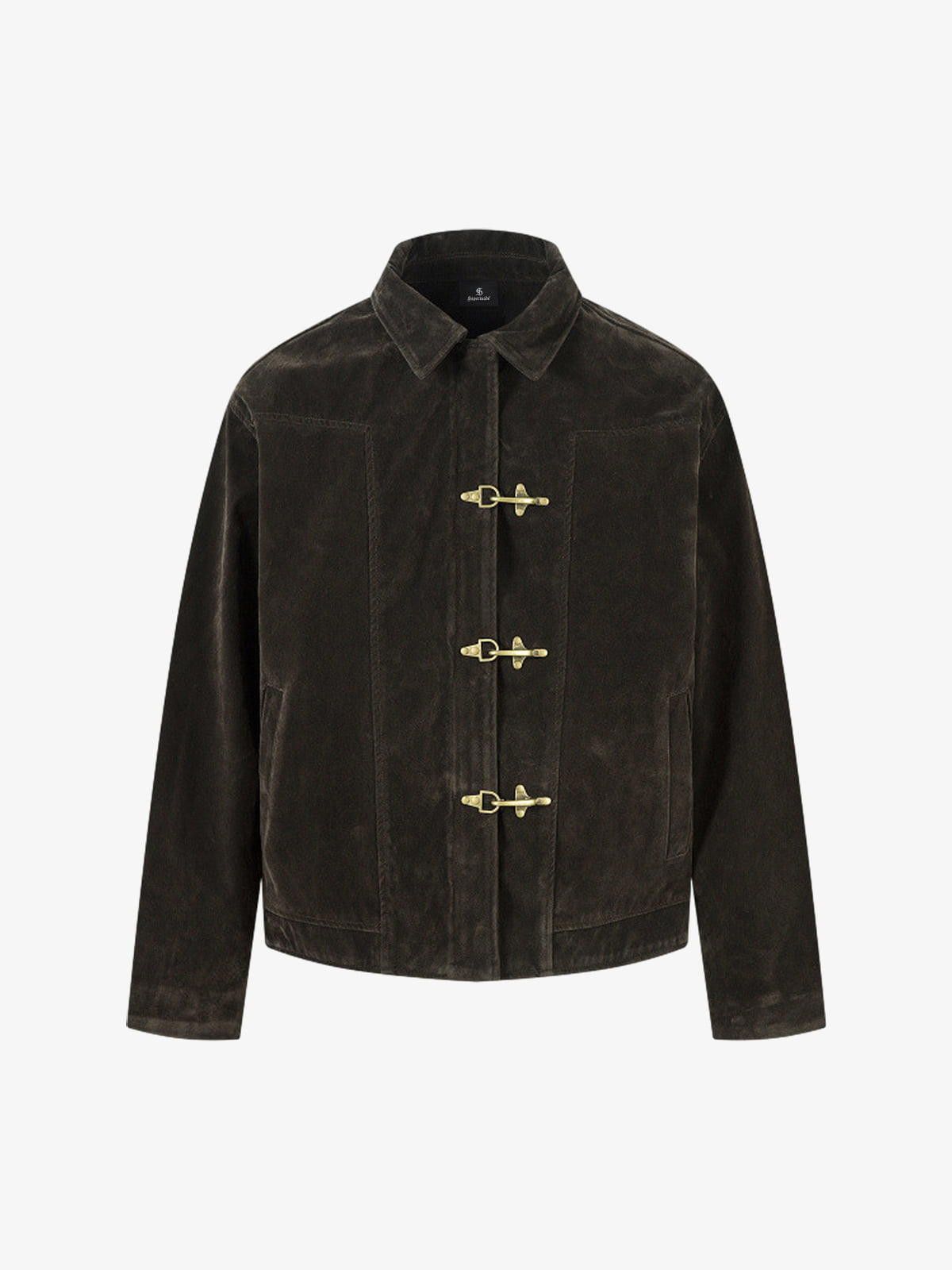 Japanese Brand Fireman Clasp Suede Lapel Bomber Jacket Size US L / EU 52-54 / 3 - 5 Thumbnail