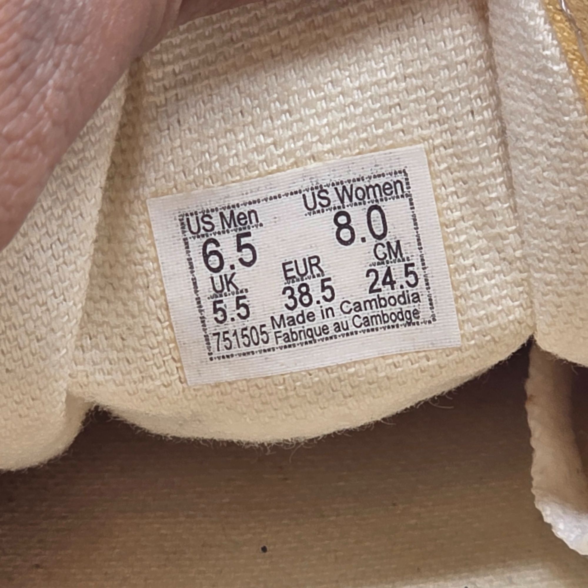 Vans Vans Old Skool Womens 8 Mustard Yellow White Skate Shoes Cas Size US 8 / IT 38 - 6 Thumbnail