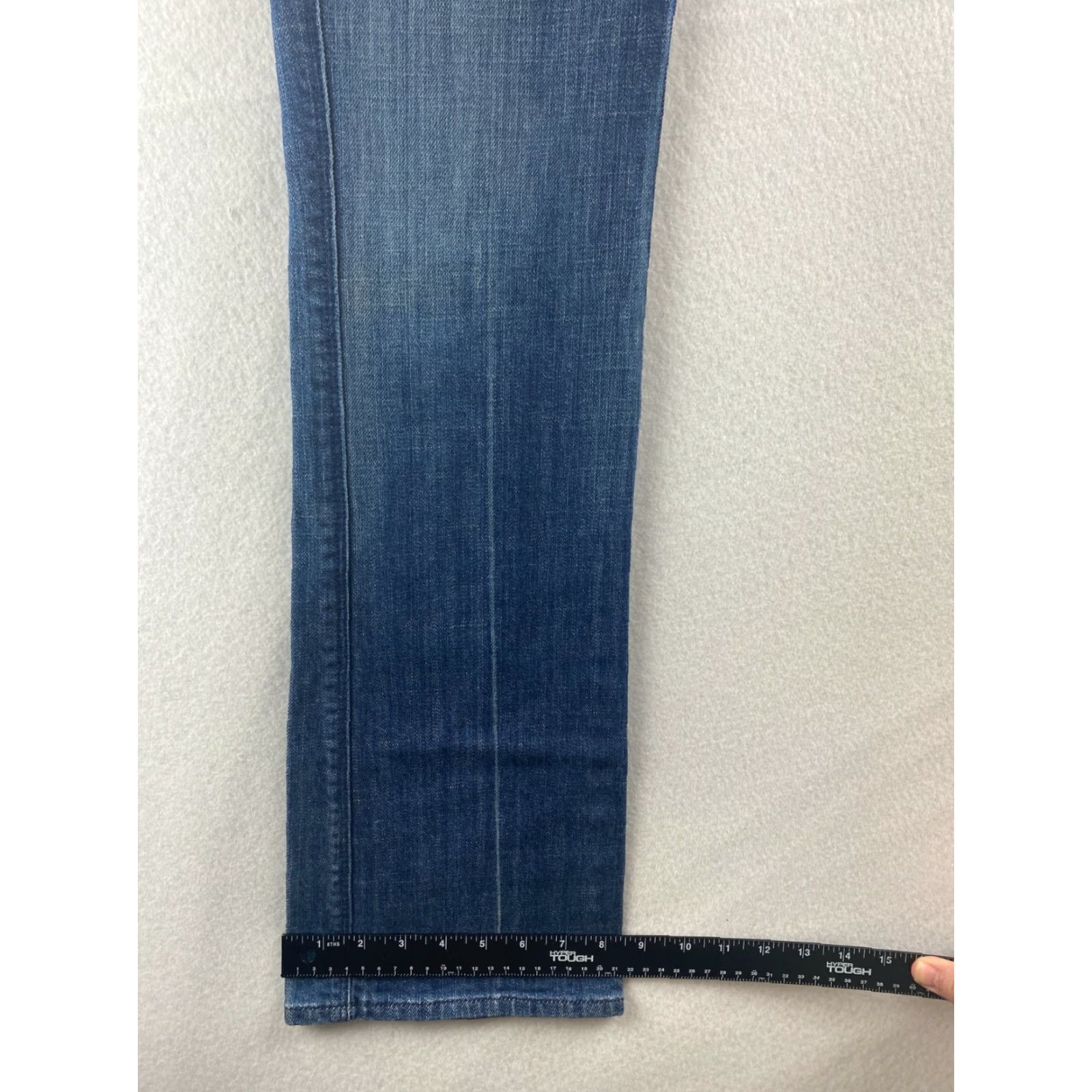 7 For All Mankind 7 for all Mankind Jeans Womens 28 Bootcut Denim Blue 5-Pocket Pockets Belt Loops Flap Pockets Made In USA Vintage No Regular Fit Modern Style Size 28" / US 6 / IT 42 - 6 Thumbnail