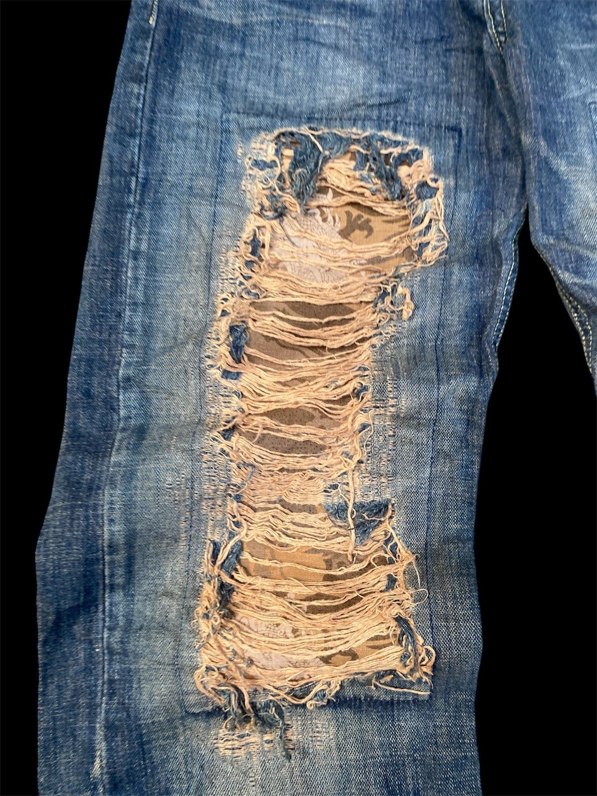 Tornado Mart Japanese Kulo Distressed Baggy Denim Size US 32 / EU 48 - 7 Thumbnail