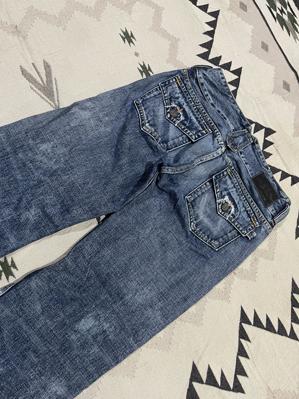 If Six Was Nine 2000s IF SIX WAS NINE STYLE MUDWASH FLARE DENIM JEANS Size 26" / US 2 / IT 38 - 18 Thumbnail