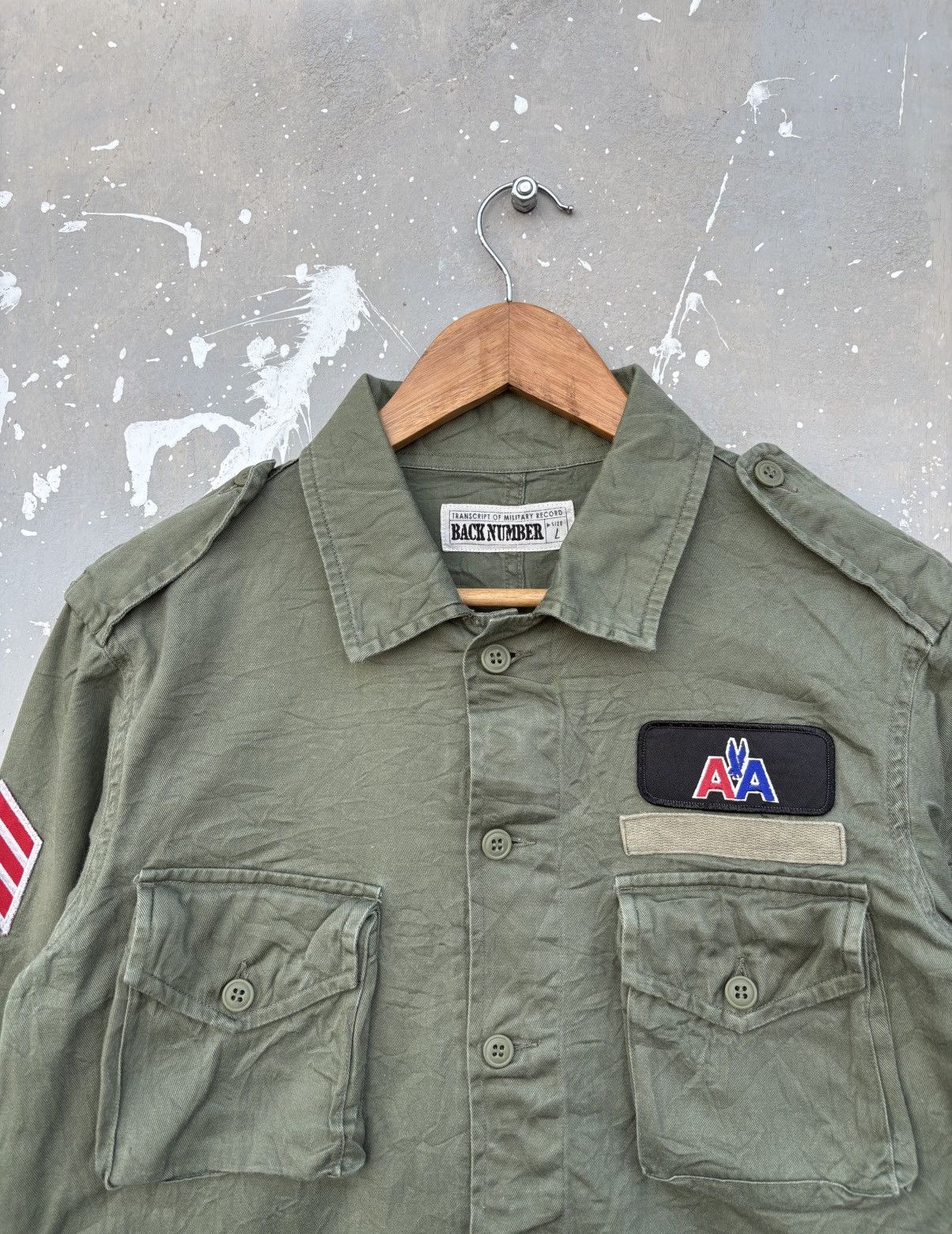 Japanese Brand Back Number Military Jacket with Patches Number Nine Inspire Size US S / EU 44-46 / 1 - 2 Thumbnail