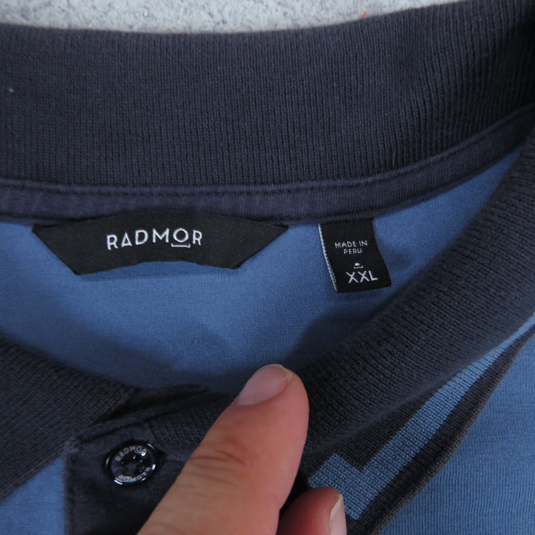 Vintage Radmor Golf Polo Mens XXL Blue Striped Ombre Pima Cotton Logo Size US XXL / EU 58 / 5 - 5 Thumbnail