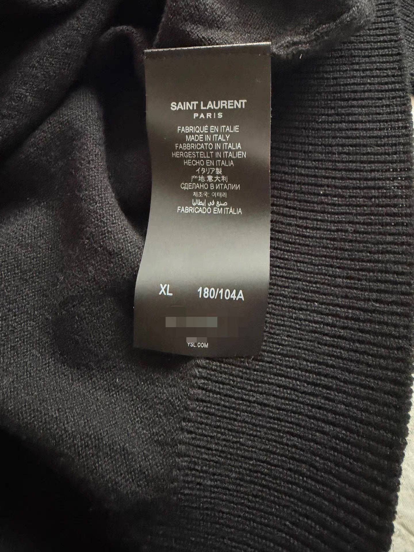 Saint Laurent Paris Saint Laurent Men's 100% Goat Cashmere Sweater Ｑ23 Size US XL / EU 56 / 4 - 4 Thumbnail