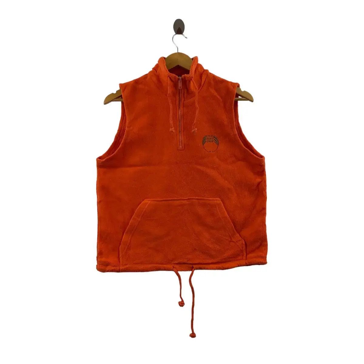 Giordano GIORDANO Hemp Embroidered Logo Half Zipper Fleece Vest Size M / US 6-8 / IT 42-44 - 3 Thumbnail