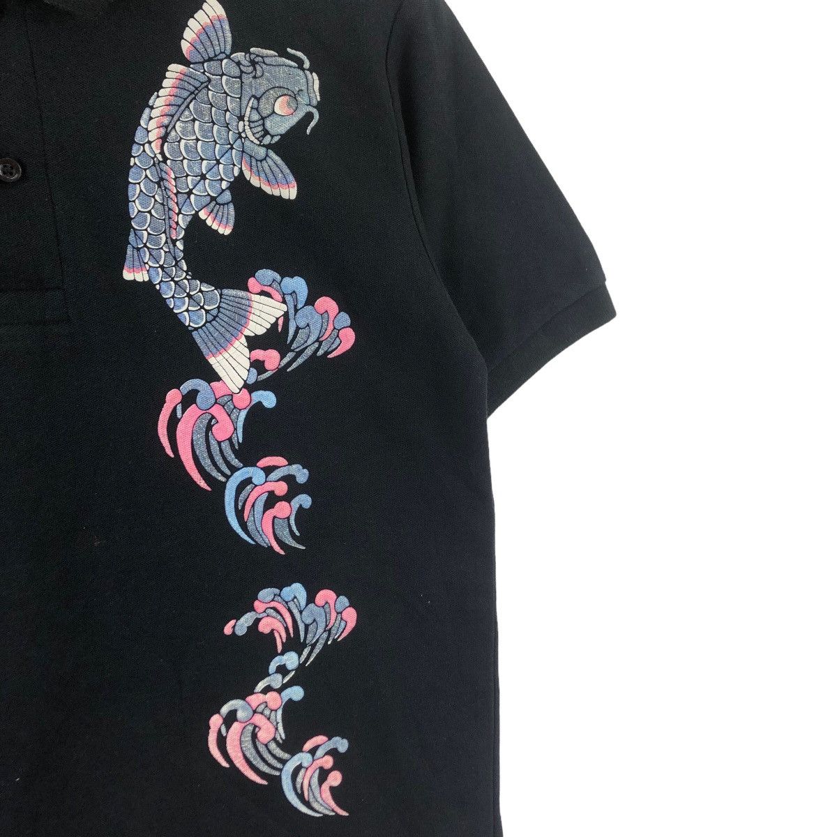 Japanese Brand × Vintage Vintage JAPAN KOI FISH Kodama Niigata Art Painting Polo Tee Size US M / EU 48-50 / 2 - 3 Thumbnail