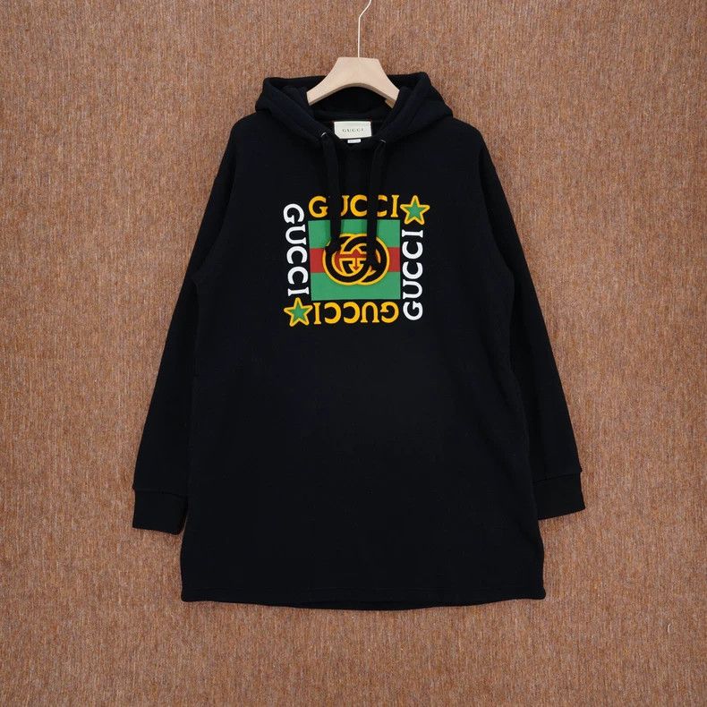 Gucci Gucci Black square LOGO hooded pocket sweatshirt skirt Size S / US 4 / IT 40 - 1 Thumbnail