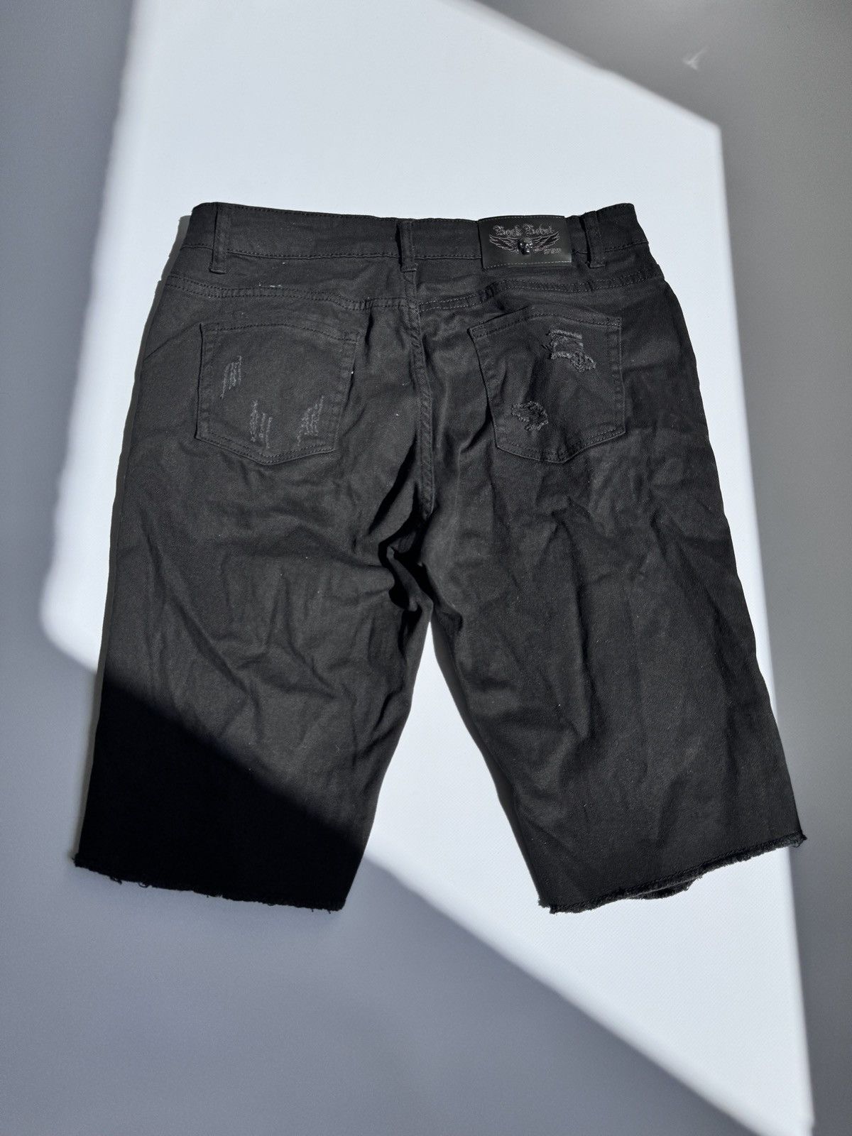 If Six Was Nine Rock Label Affliction Gothic Shorts Holes Size US 32 / EU 48 - 5 Thumbnail