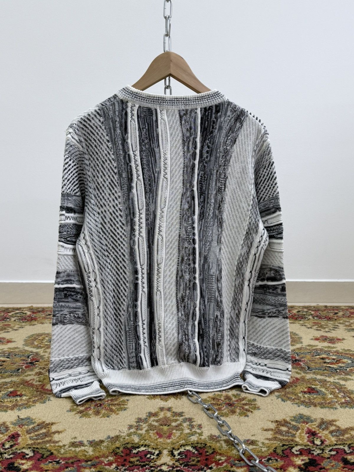Carlo Colucci Vintage Carlo Colucci Coogi Style 3D Cable Knit Sweater. Size US S / EU 44-46 / 1 - 6 Thumbnail