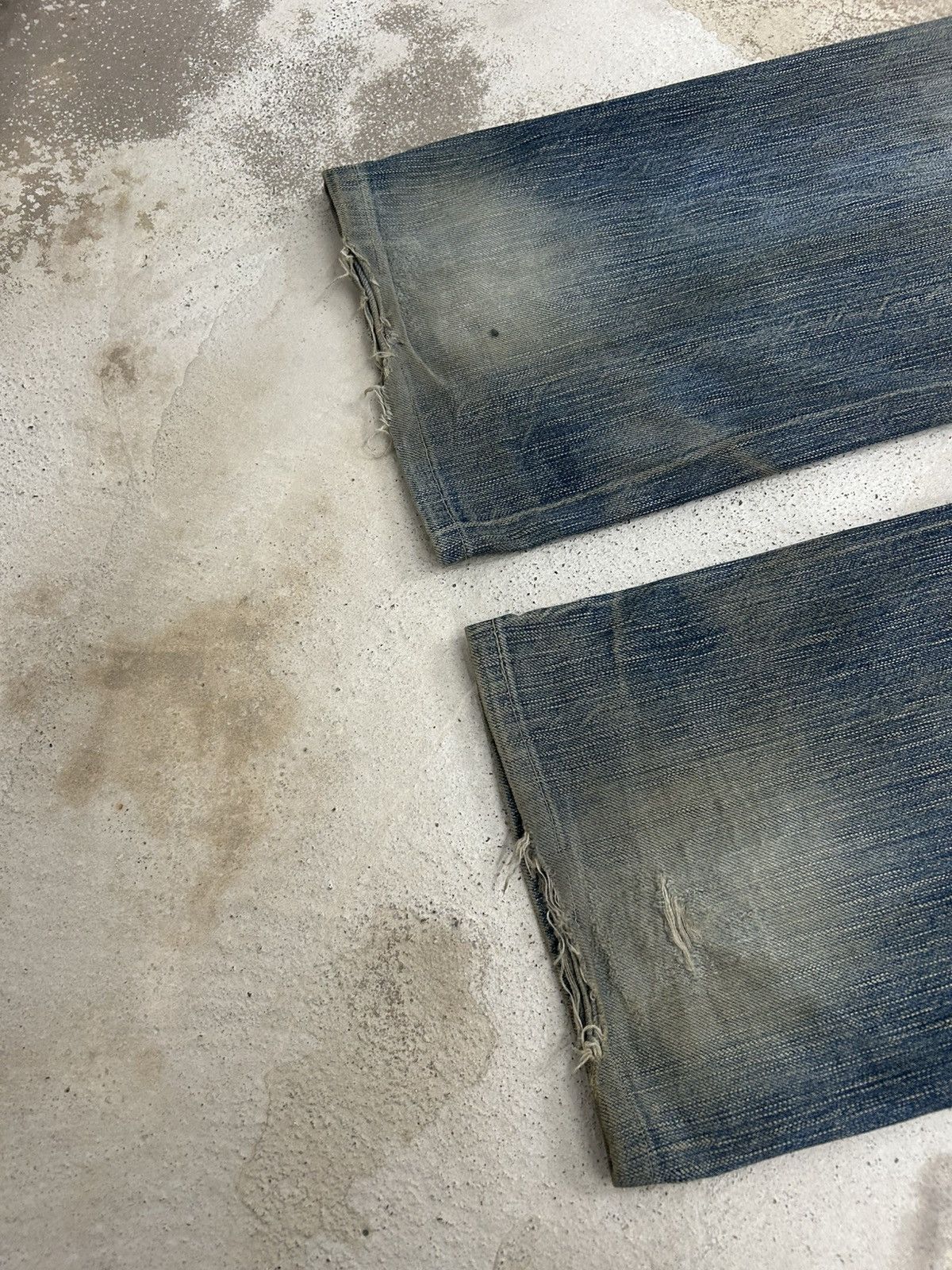 Edwin Vintage Edwin 503 Blue Trip Mud Washed Distressed Size US 33 - 8 Thumbnail
