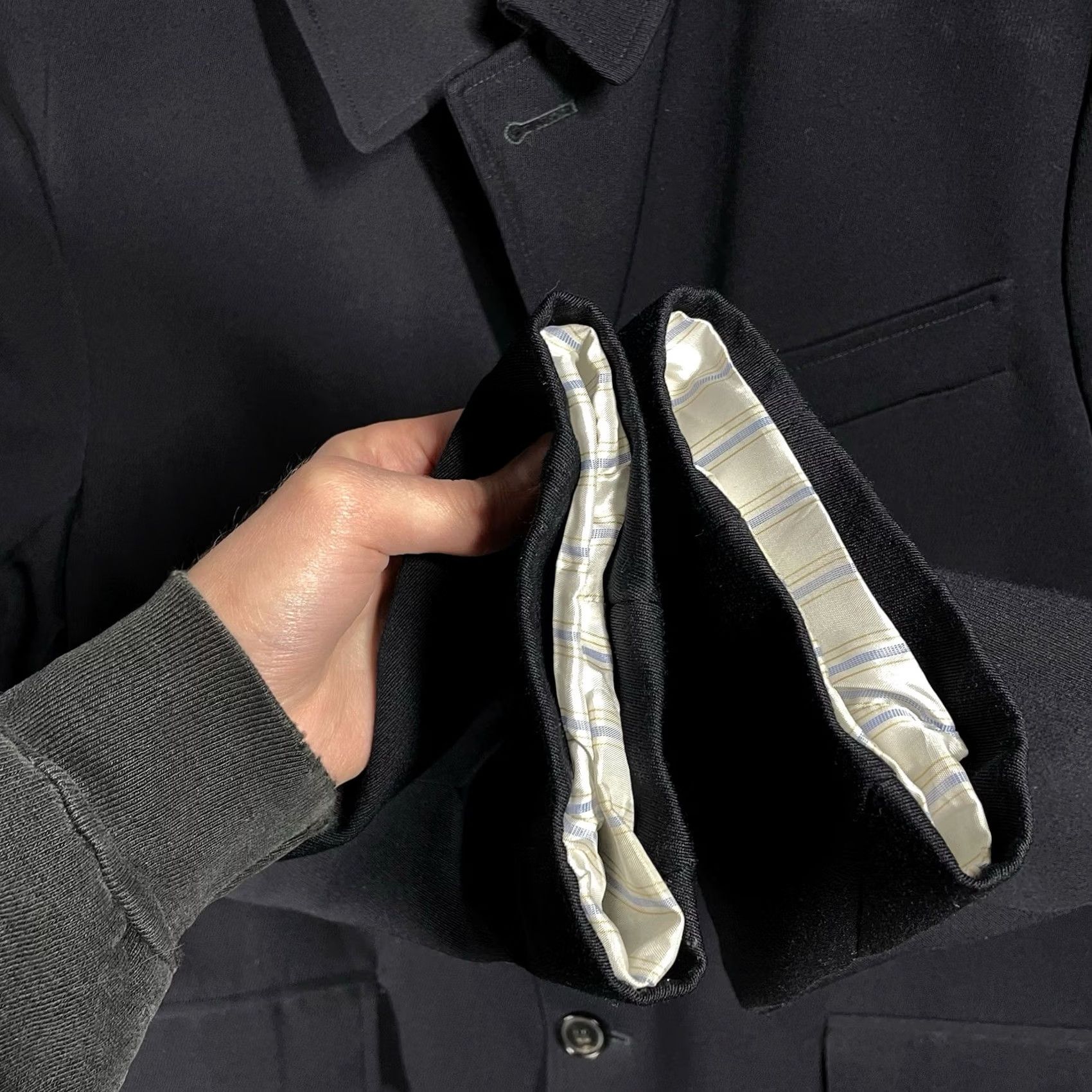 Billy Reid Billy Reid Wool Jacket Mens L Black Italy Gabardine Overcoat Wool Topcoat Bond Casual Fall Winter VenIage? Size US L / EU 52-54 / 3 - 7 Thumbnail
