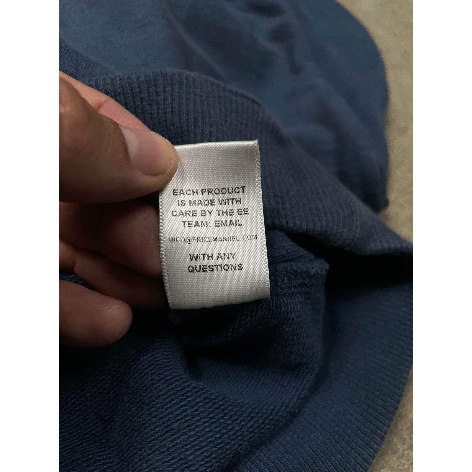 Eric Emanuel EE Hoodie Powder Blue Yellow Large Used Size US L / EU 52-54 / 3 - 5 Thumbnail