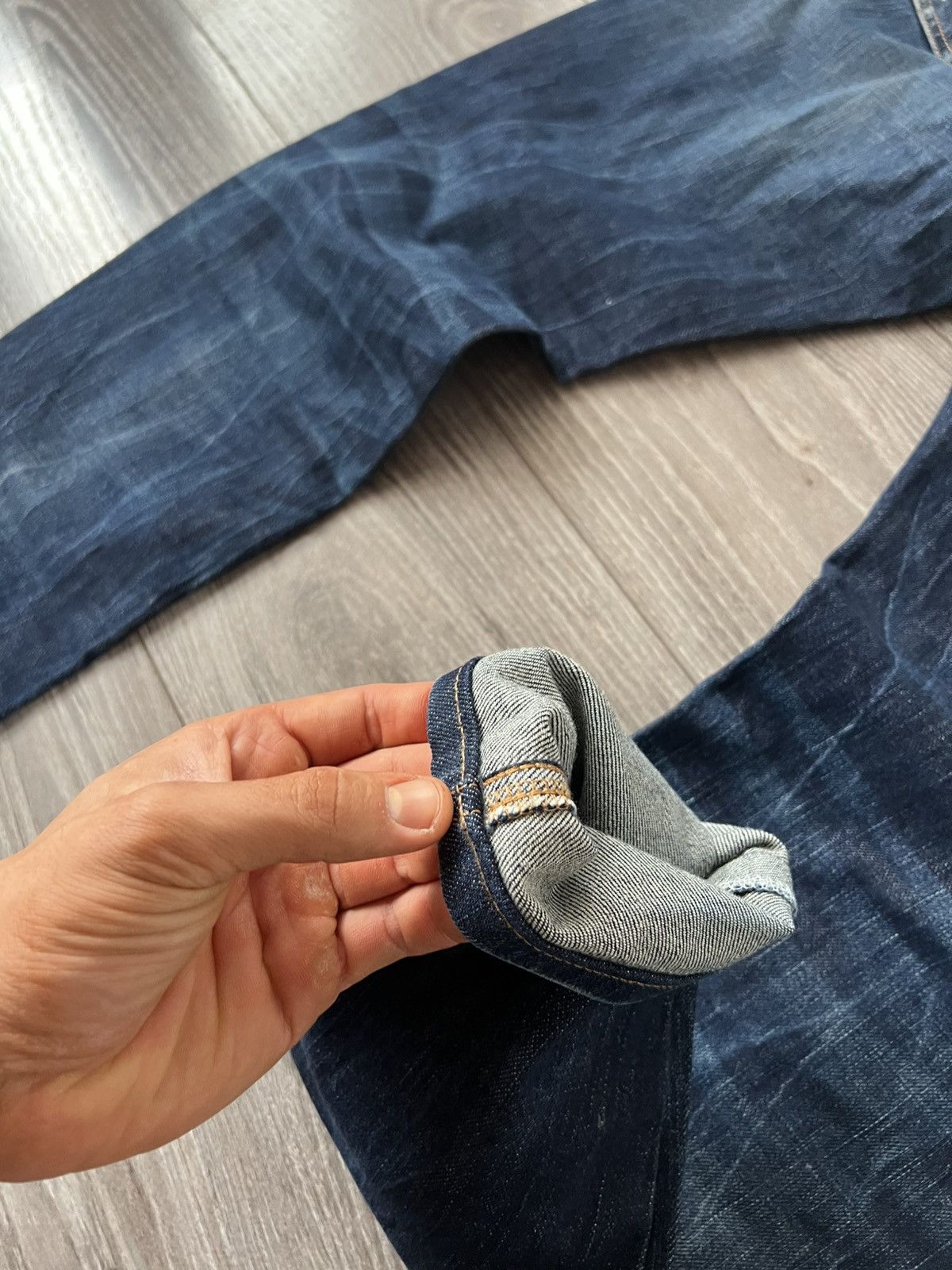 Diesel ‼️Vintage Diesel Industry Distressed Denim Selvage Jeans‼️ Size US 33 - 22 Thumbnail