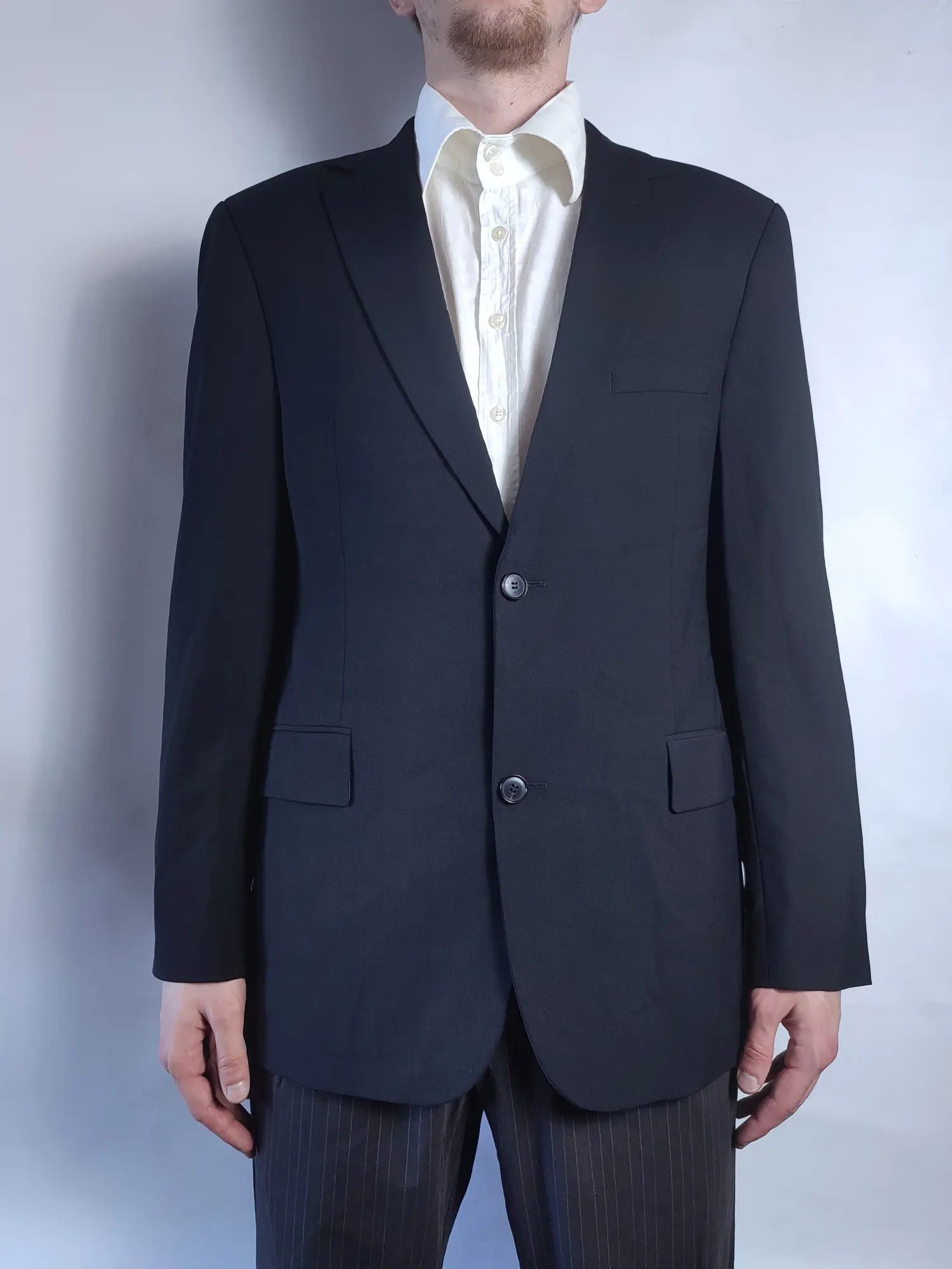 Hugo Boss × Vintage Vintage Hugo Boss Wool Blazer Size 42R - 2 Thumbnail