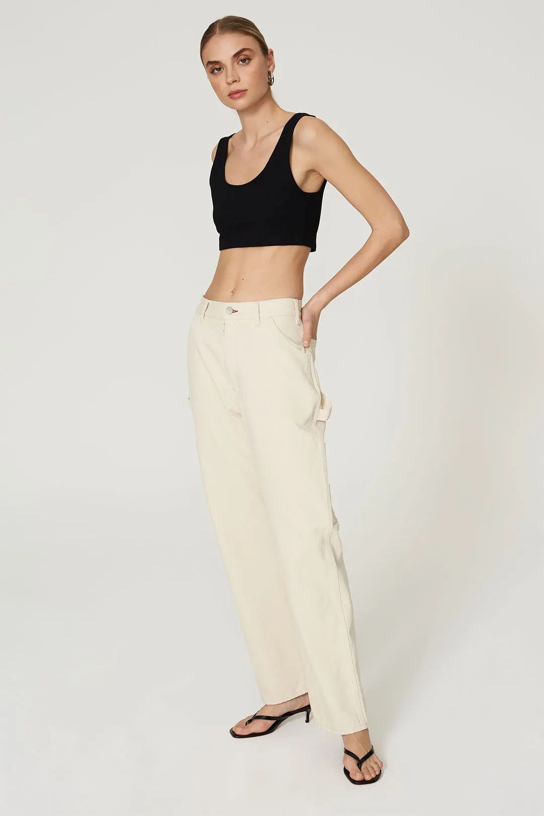 Maison Margiela o1y0625 Casual Pant in Ivory Size 27" / US 4 / IT 40 - 4 Thumbnail