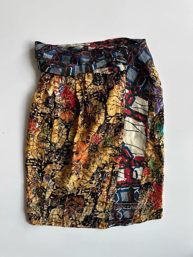 Dries Van Noten Dries Van Noten Oil Painting Mini Skirt Size 35" - 2 Thumbnail