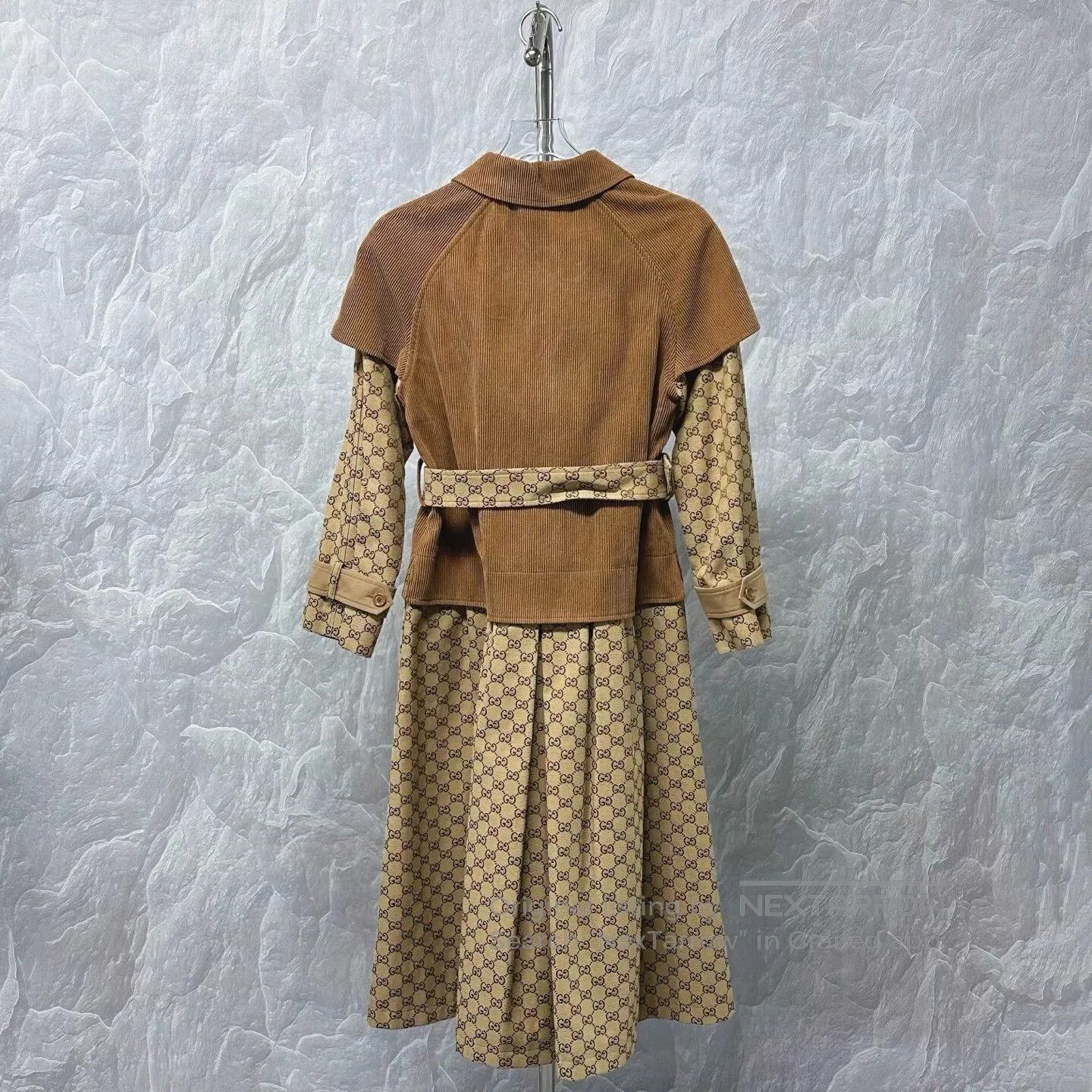 Gucci gucci double g corduroy trench coat. Size S / US 4 / IT 40 - 4 Thumbnail