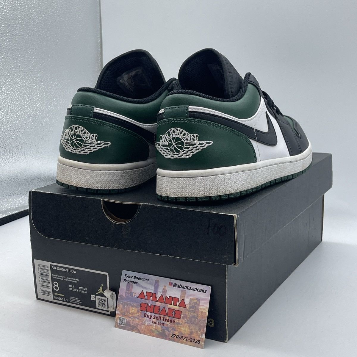 Jordan Brand Air Jordan 1 low green toe Size US 8 / EU 41 - 5 Thumbnail