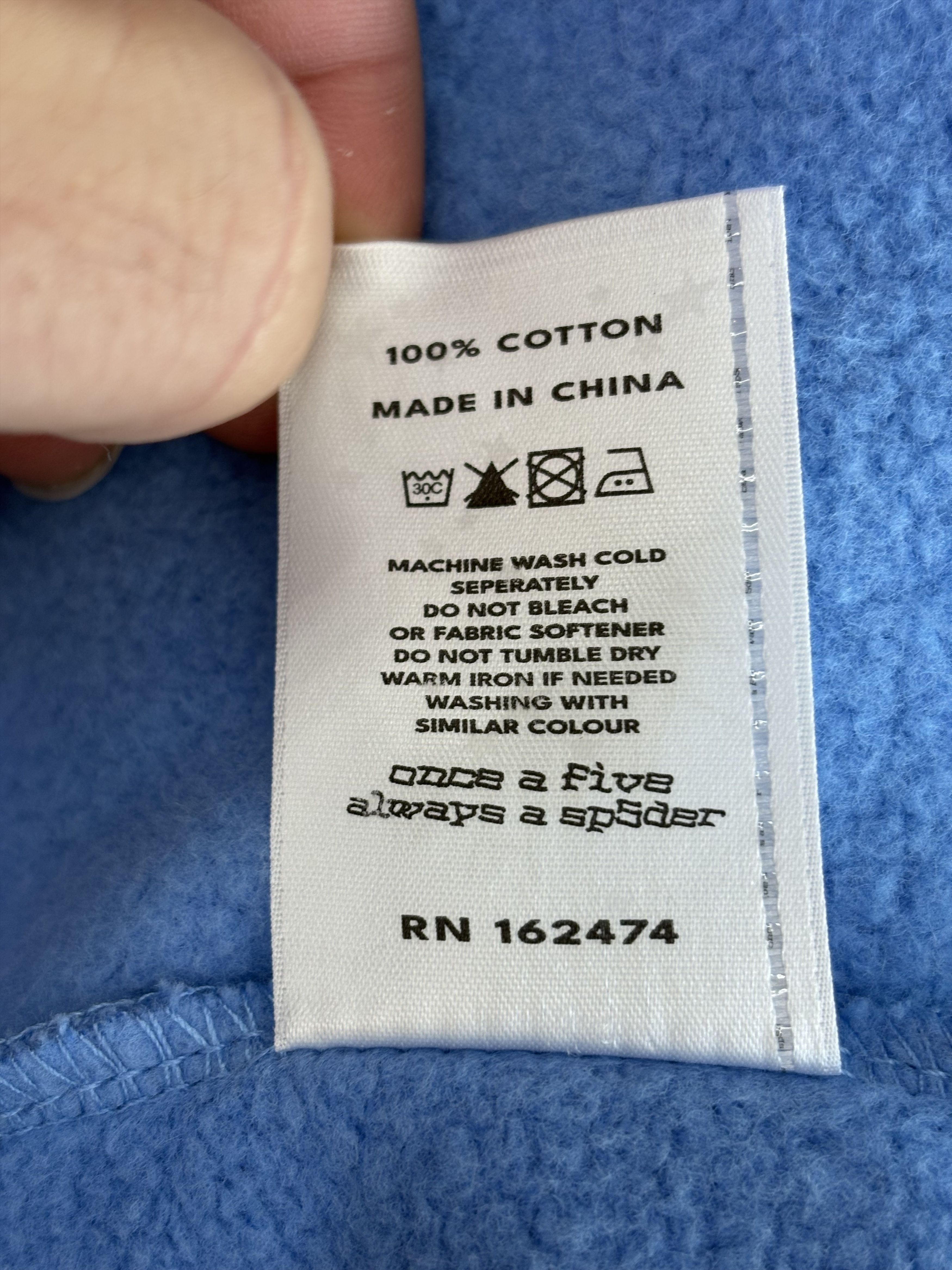 Sp5der Sp5der OG Web V2 Hoodie "Dusty Blue" Size US XL / EU 56 / 4 - 5 Thumbnail
