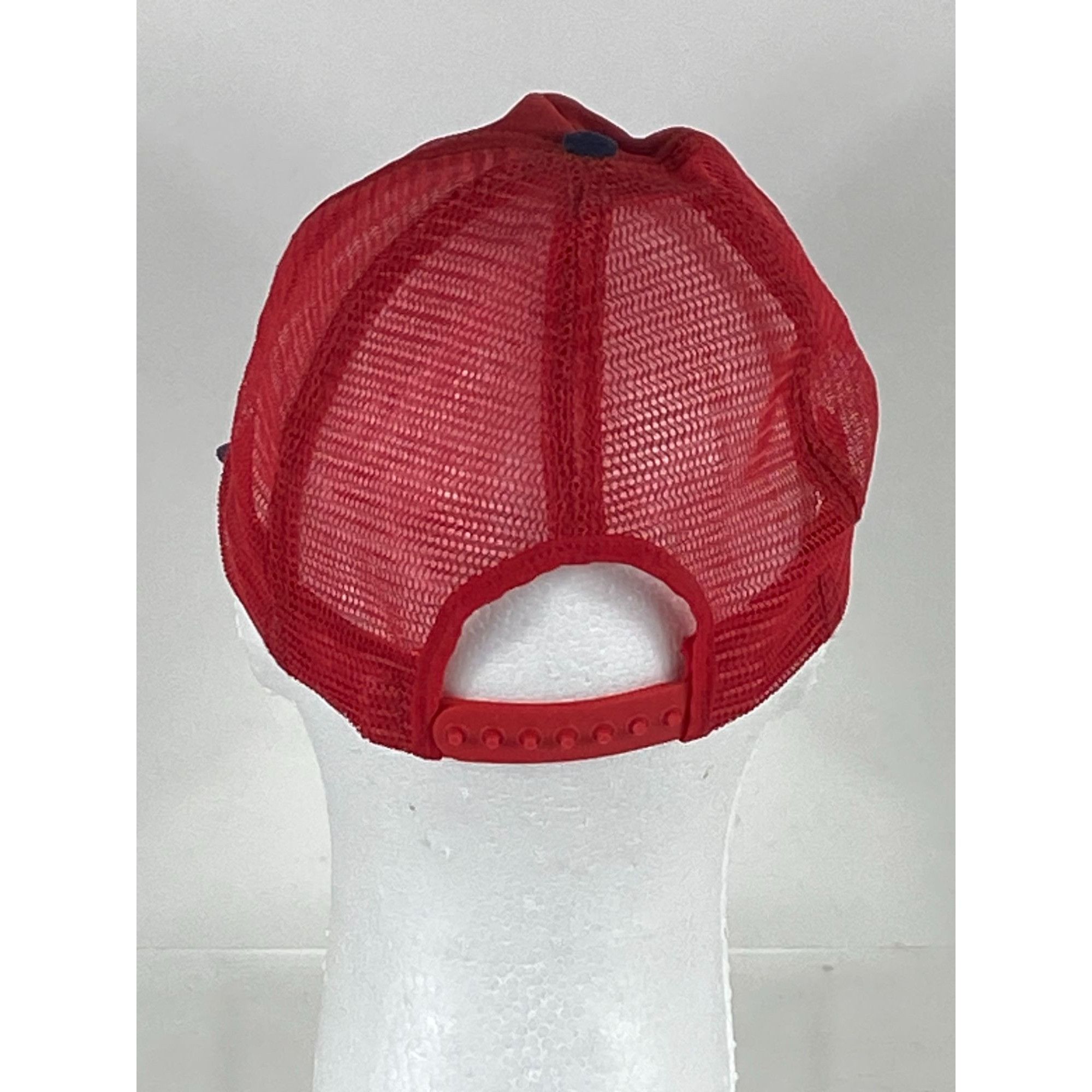 Other × Vintage Vintage Bud Light Trucker Mesh Snapback Hat Cap Red/Navy Blu Size ONE SIZE - 4 Thumbnail