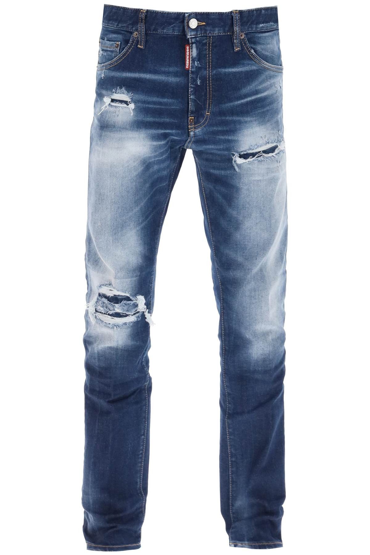 image of Dsquared2 Cool Guy Jeans In Medium Worn Out Booty Wash in Blue, Men's (Size 36)
