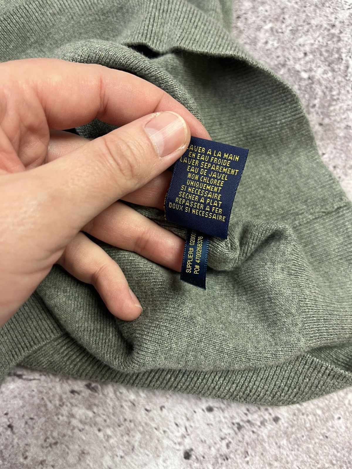 Polo Ralph Lauren Sweater Vest Green Pima Cotton V Neck Knit Classic Pony Logo Size US L / EU 52-54 / 3 - 8 Thumbnail