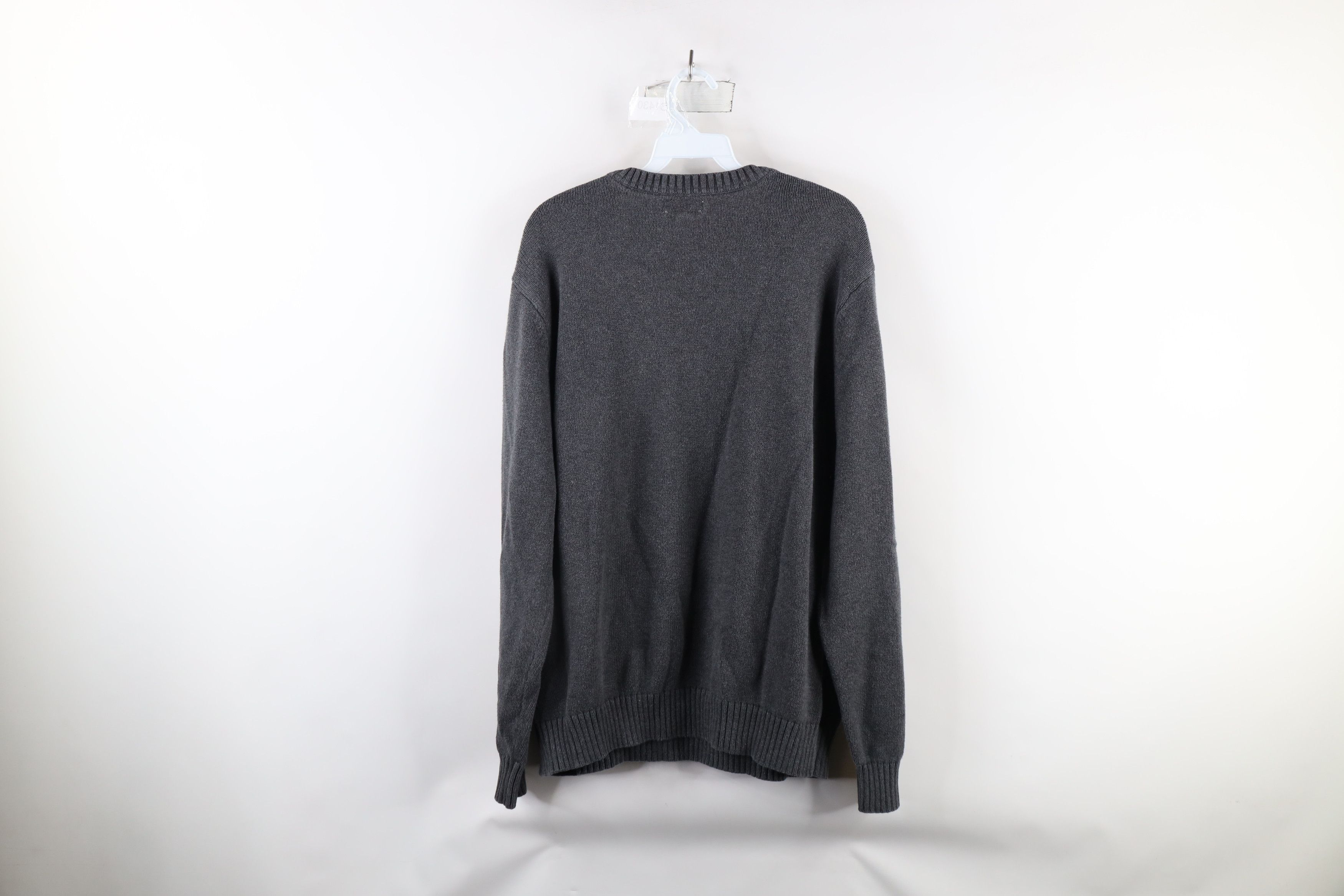 Vintage Vintage 90s Streetwear Cotton Knit Crewneck Sweater Gray Size US XL / EU 56 / 4 - 6 Thumbnail