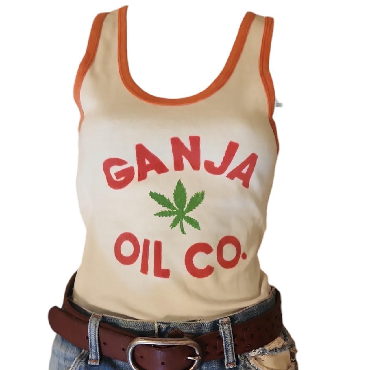 Vintage Ganja Oil Vintage Single Stitch Tank Top Size L / US 10 / IT 46 - 3 Thumbnail