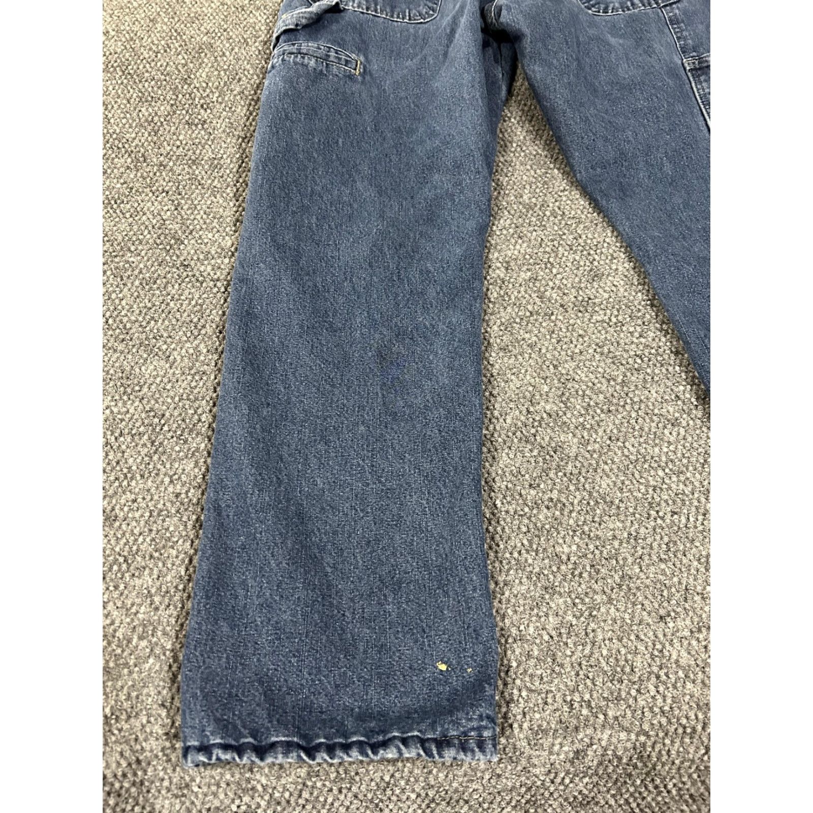 Wrangler Wrangler Jeans Mens 34x33 Blue Fleece Lined Carpenter Work Utility 1094FLWDS Size US 34 / EU 50 - 7 Thumbnail