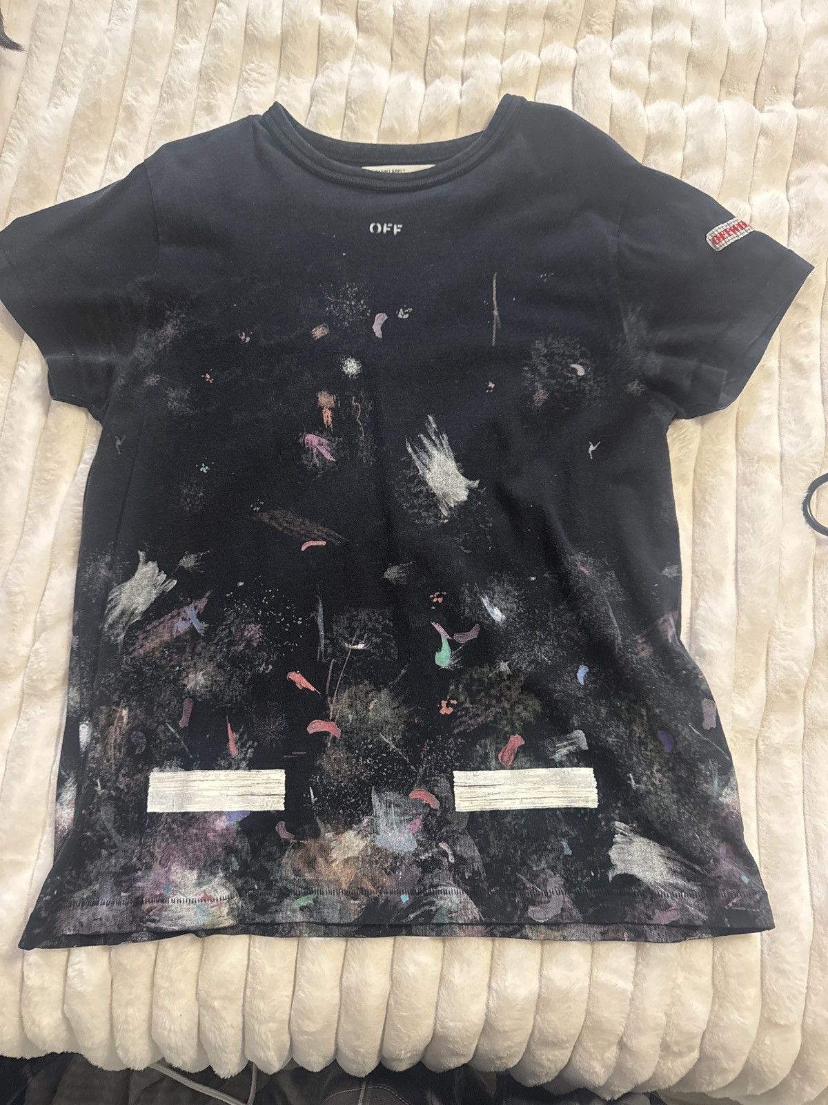Off-White Off-White splatter Tee (Blue) Size US XS / EU 42 / 0 - 1 Thumbnail