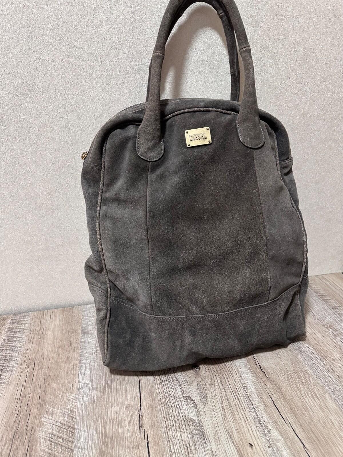 Diesel Diesel Grey Suede Leather Handbag Medium/Large Size ONE SIZE - 2 Thumbnail