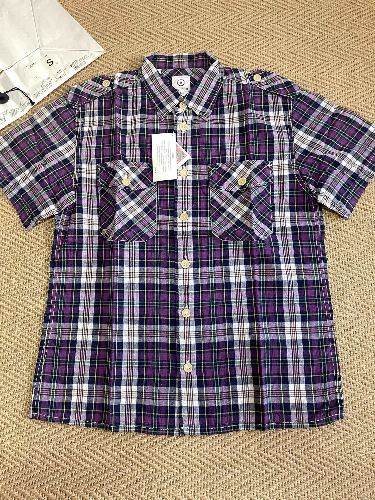 Visvim VISVIM PYLE CHECK Purple Check Shirt S Mint Complete Early Size US S / EU 44-46 / 1 - 1 Thumbnail