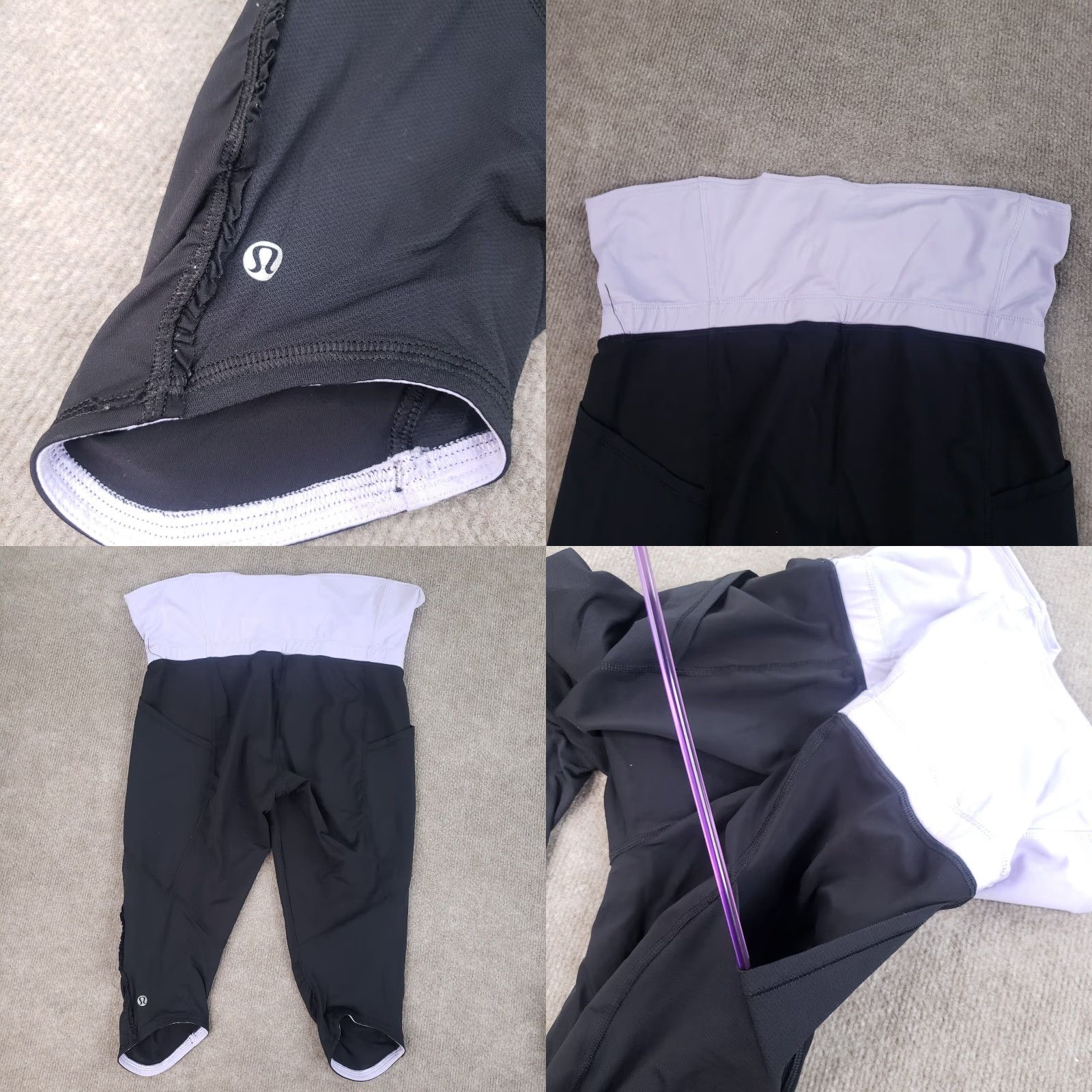Lululemon Lululemon Cropped Leggings Women's Black Skinny Yoga Pants Size Large Size 36" / US 14 / IT 50 - 8 Thumbnail