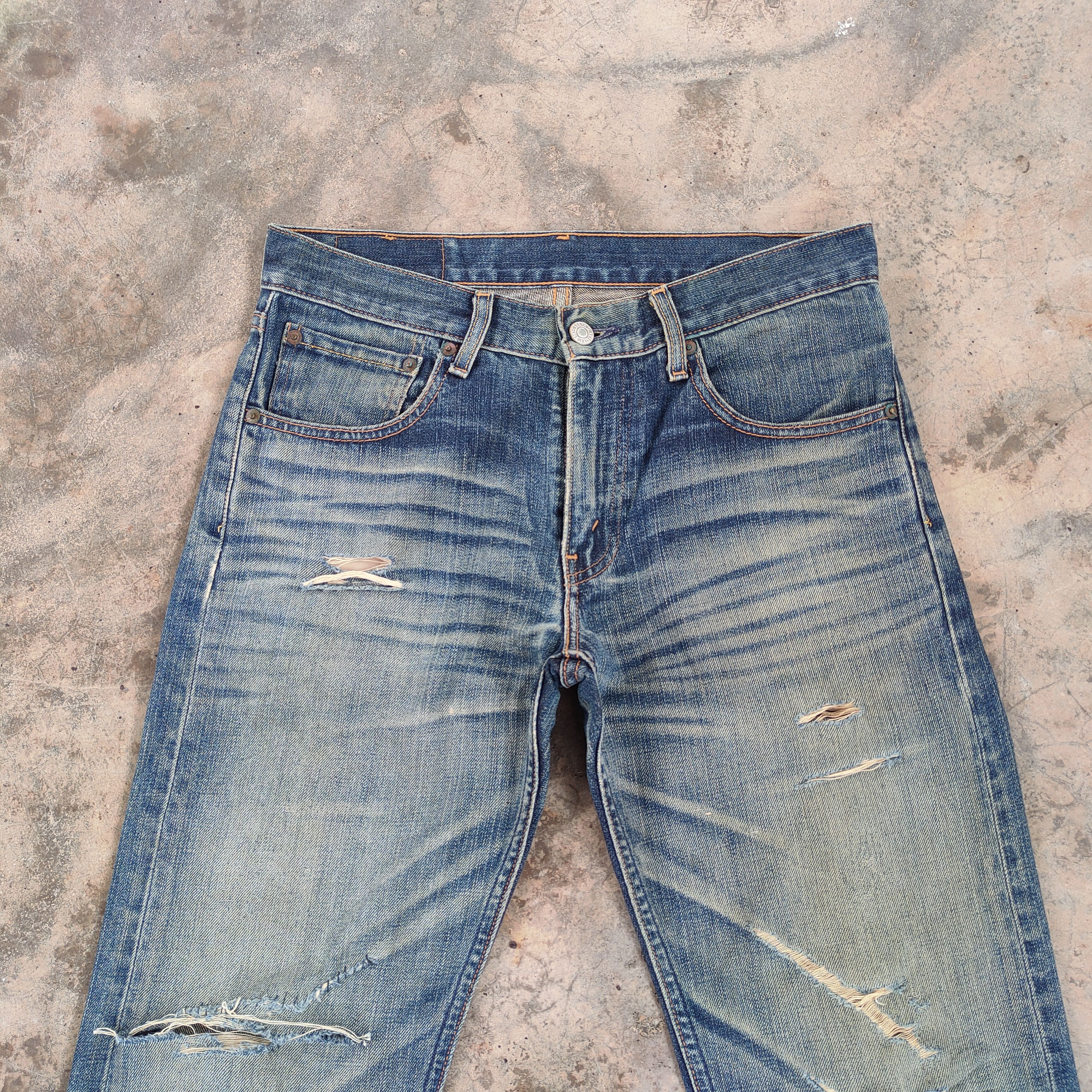 Levi's Vintage Clothing VINTAGE LEVI'S 532 RUSTY RIPPED FADED JEANS DENIM PANTS Size US 30 / EU 46 - 3 Thumbnail
