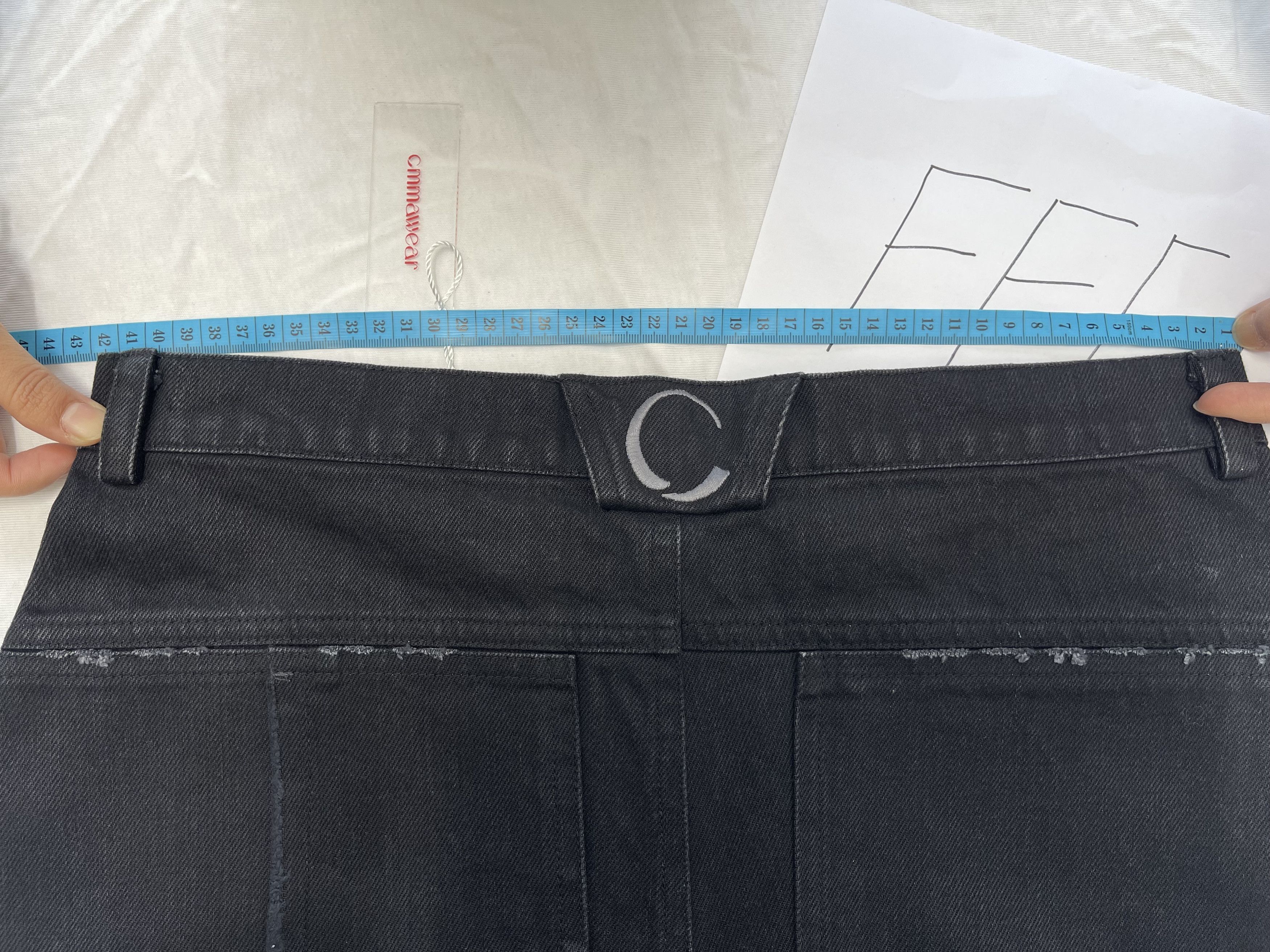 CMMAWEAR CMMAWEAR GAIA CARGO TROUSERS BLACK DENIM Size US 33 - 6 Thumbnail