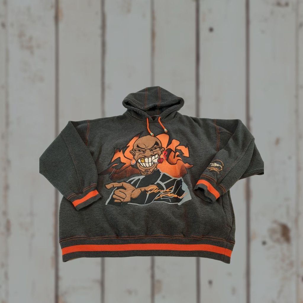 Vintage DTEK Hoodie Mens 2XL Gray Graphic Art Pullover Hooded Streetwear Stitch Embroidered Logo Pockets Size US XXL / EU 58 / 5 - 1 Thumbnail