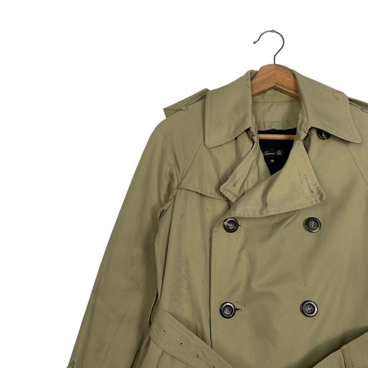 Japanese Brand Drawer Double Breasted Trench Coat Size XS / US 0-2 / IT 36-38 - 6 Thumbnail