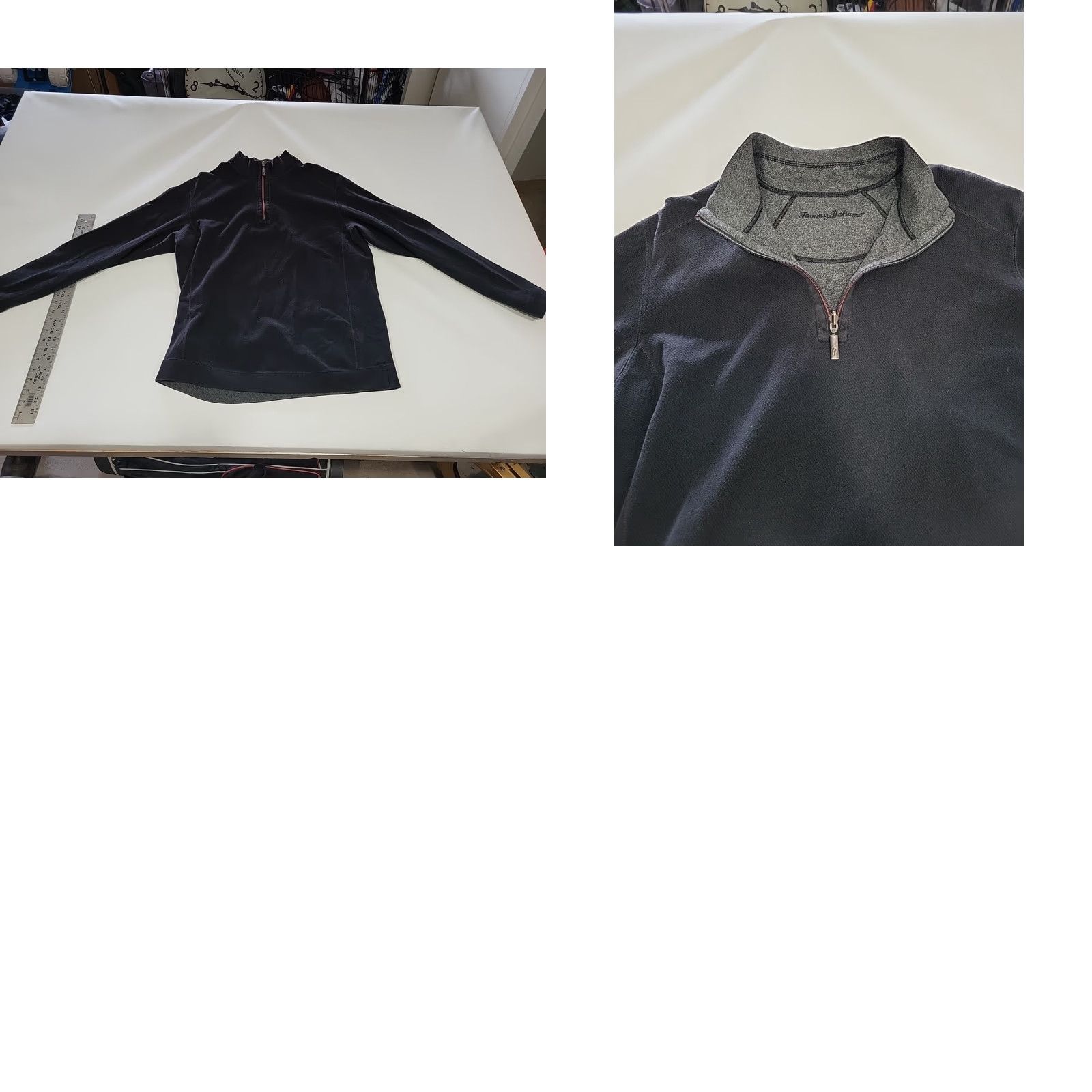 Tommy Bahama Tommy Bahama Reversible Sweater Pullover 1/4 Zip Tencel Gray Mens XL Knit Size US XL / EU 56 / 4 - 9 Thumbnail