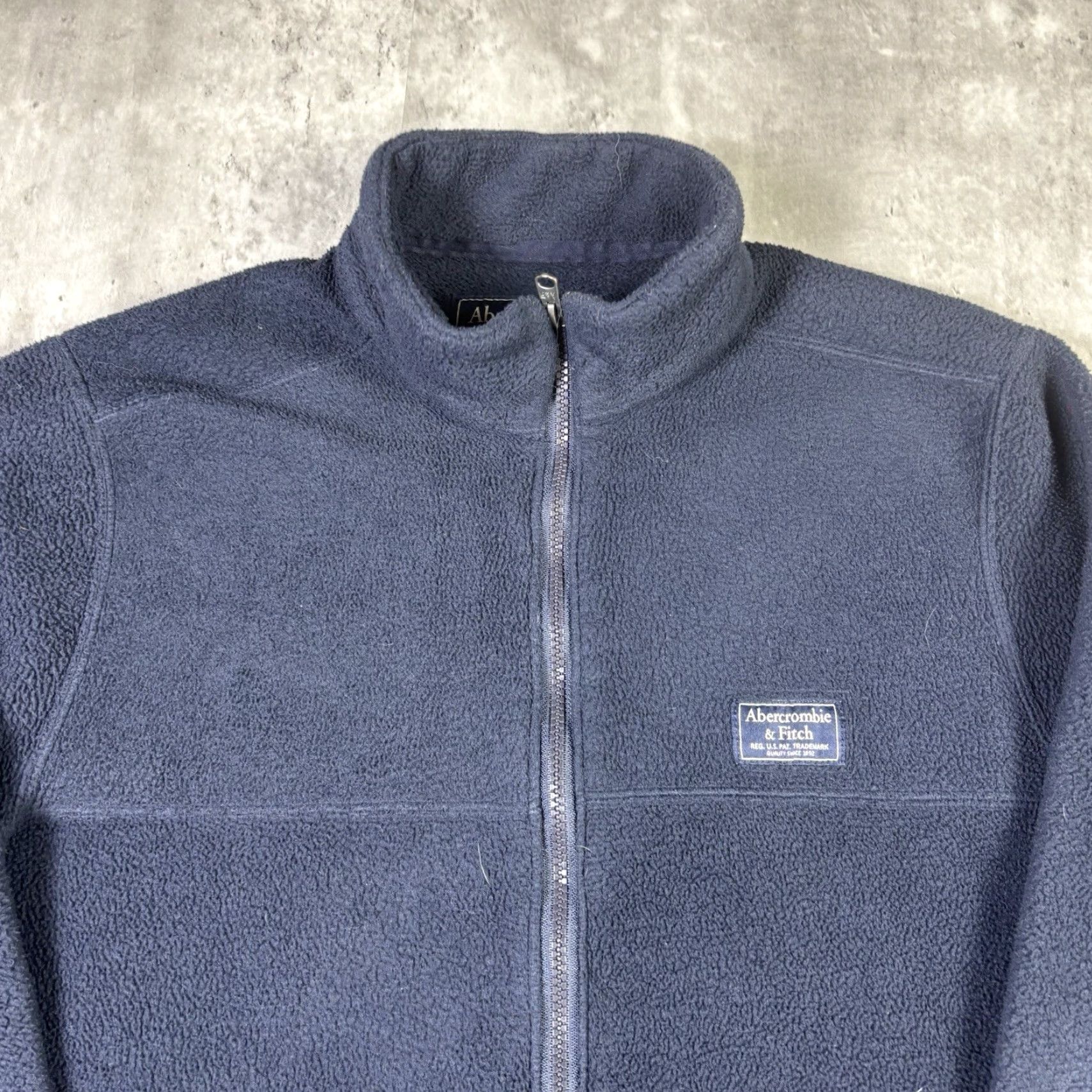 Abercrombie & Fitch VINTAGE Abercrombie & Fitch Navy Blue Full Zip Sherpa Fleece Jacket Sweatshirt Adult L Men Size US L / EU 52-54 / 3 - 3 Thumbnail
